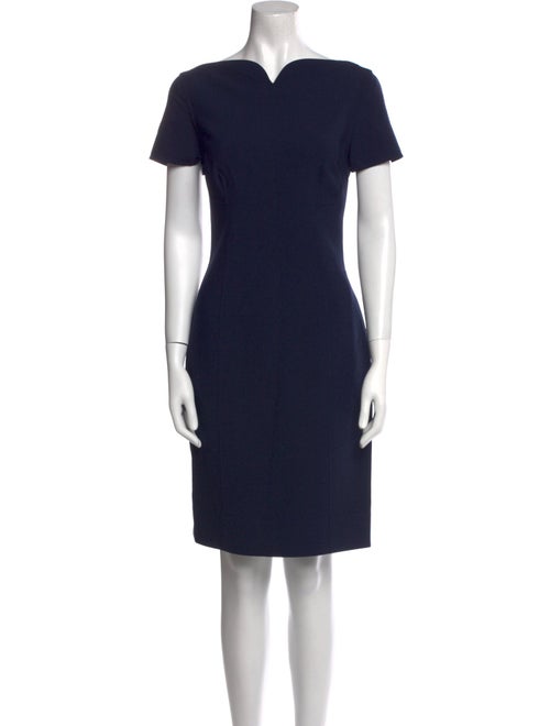 Oscar de la Renta Virgin Wool Knee-Length Dress