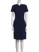 Oscar de la Renta Virgin Wool Knee-Length Dress