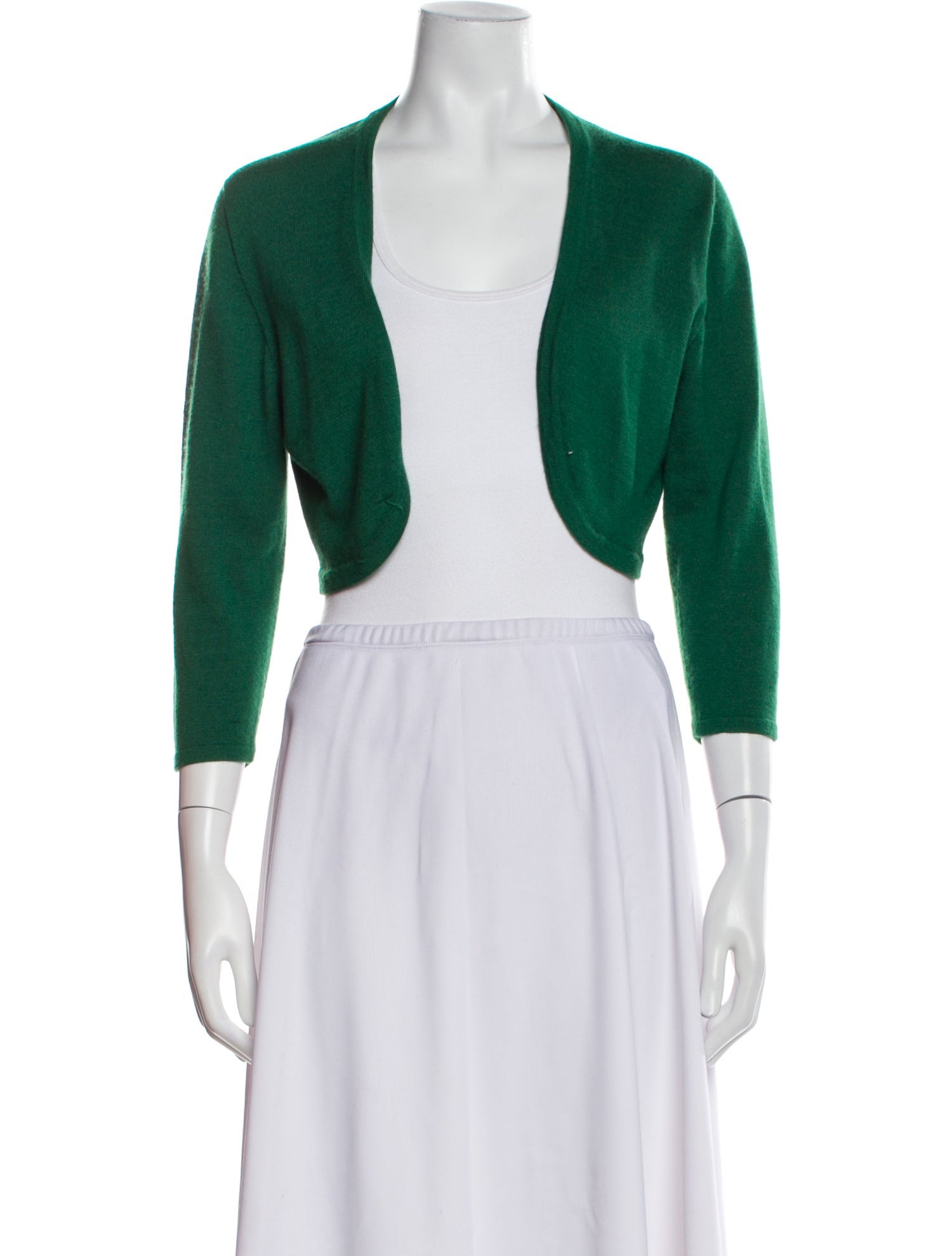 Oscar de la Renta Cashmere Open Front Sweater