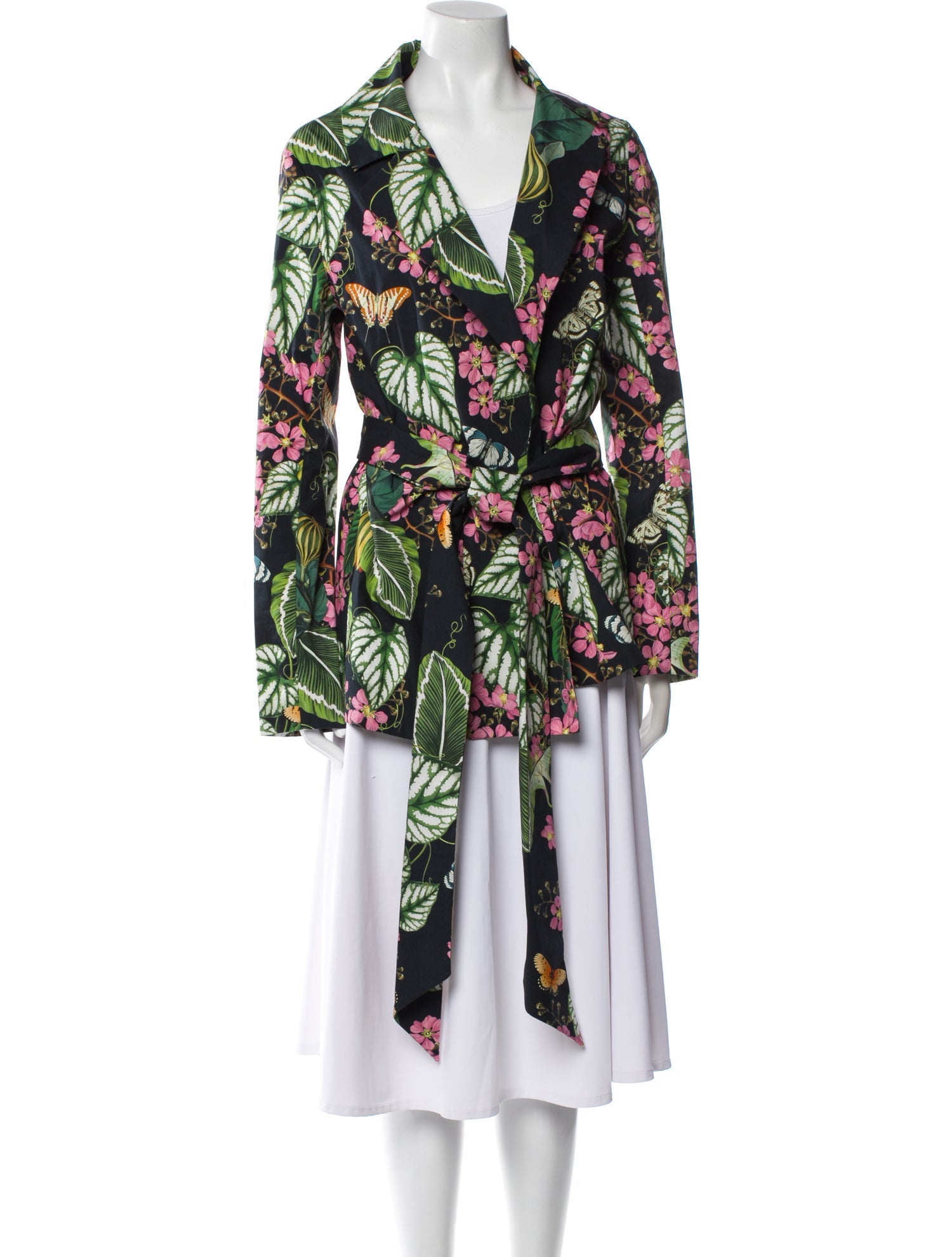 Oscar de la Renta Floral Print Evening Jacket