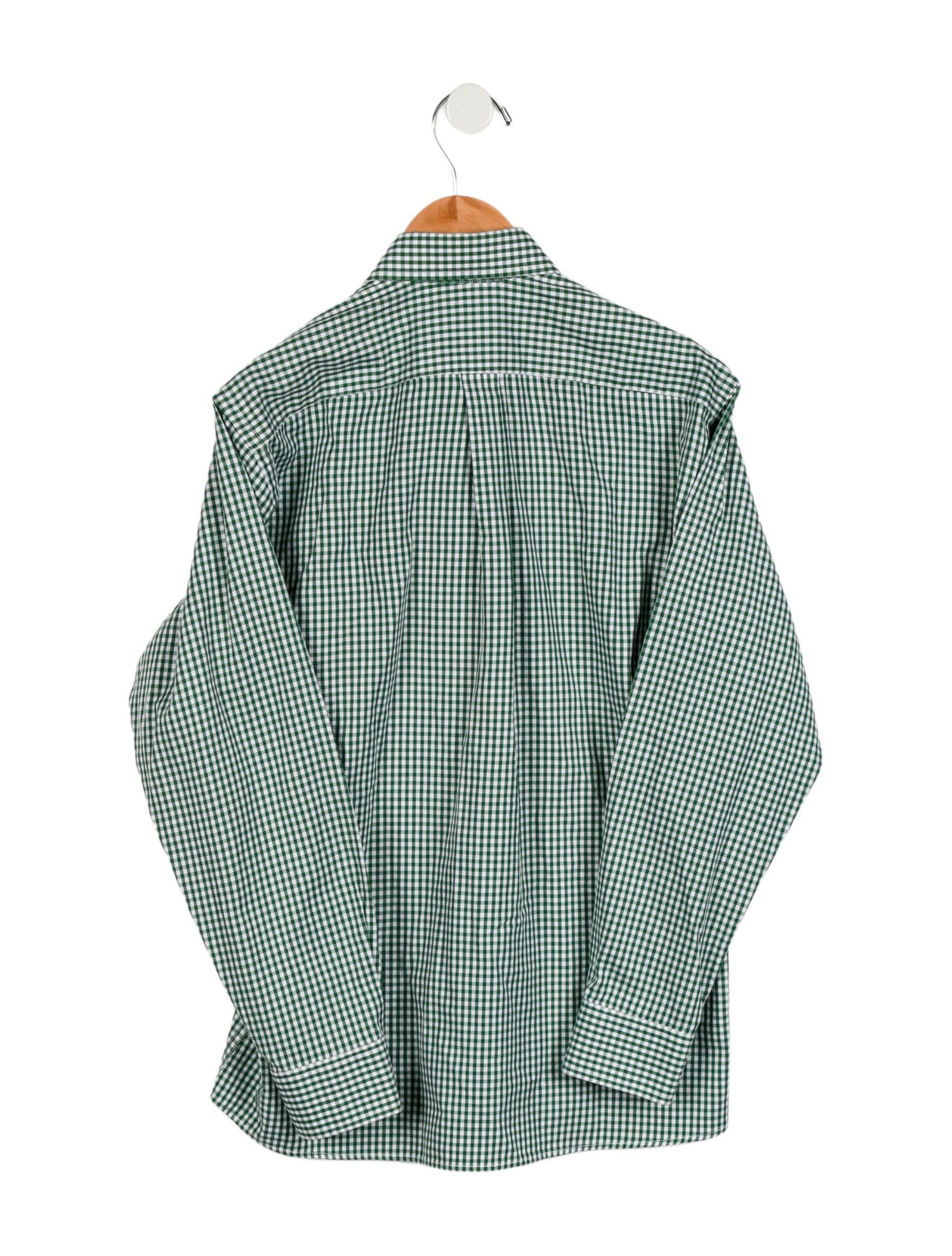 Oscar de la Renta Boys' Checkprint Button Up Shirt