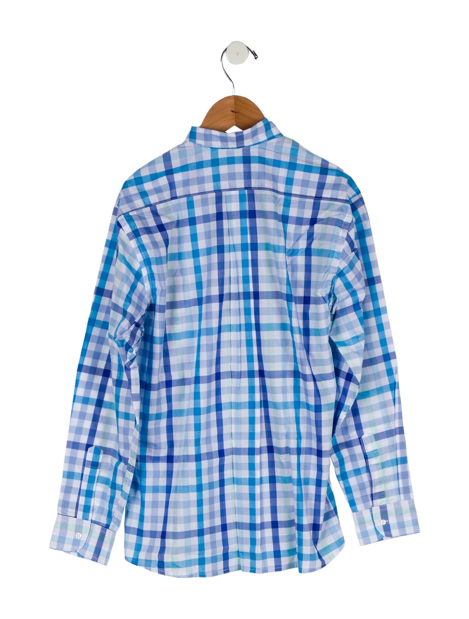 Oscar de la Renta Boys' Checkprint Button Up Shirt