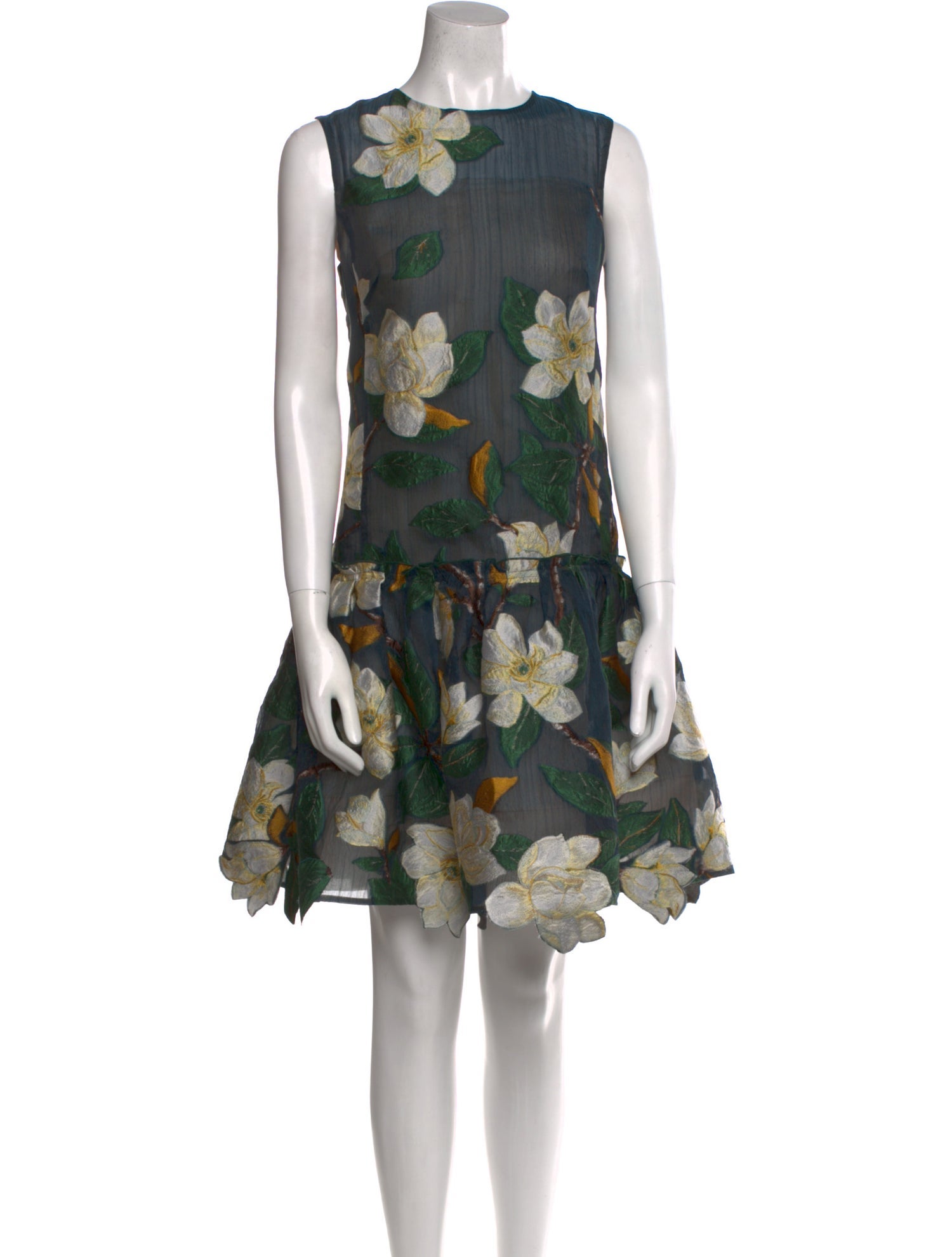 Oscar de la Renta Silk Knee-Length Dress