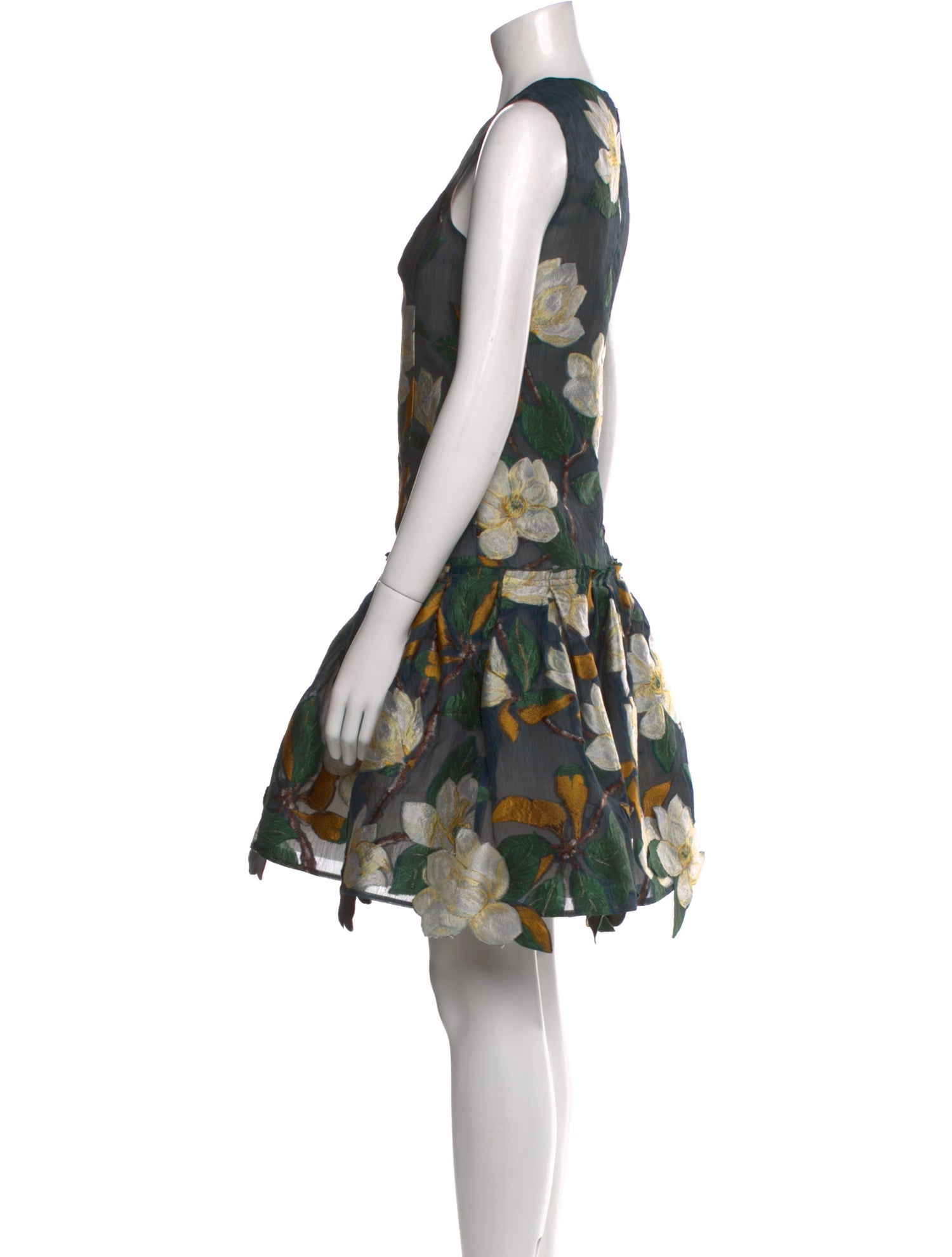 Oscar de la Renta Silk Knee-Length Dress
