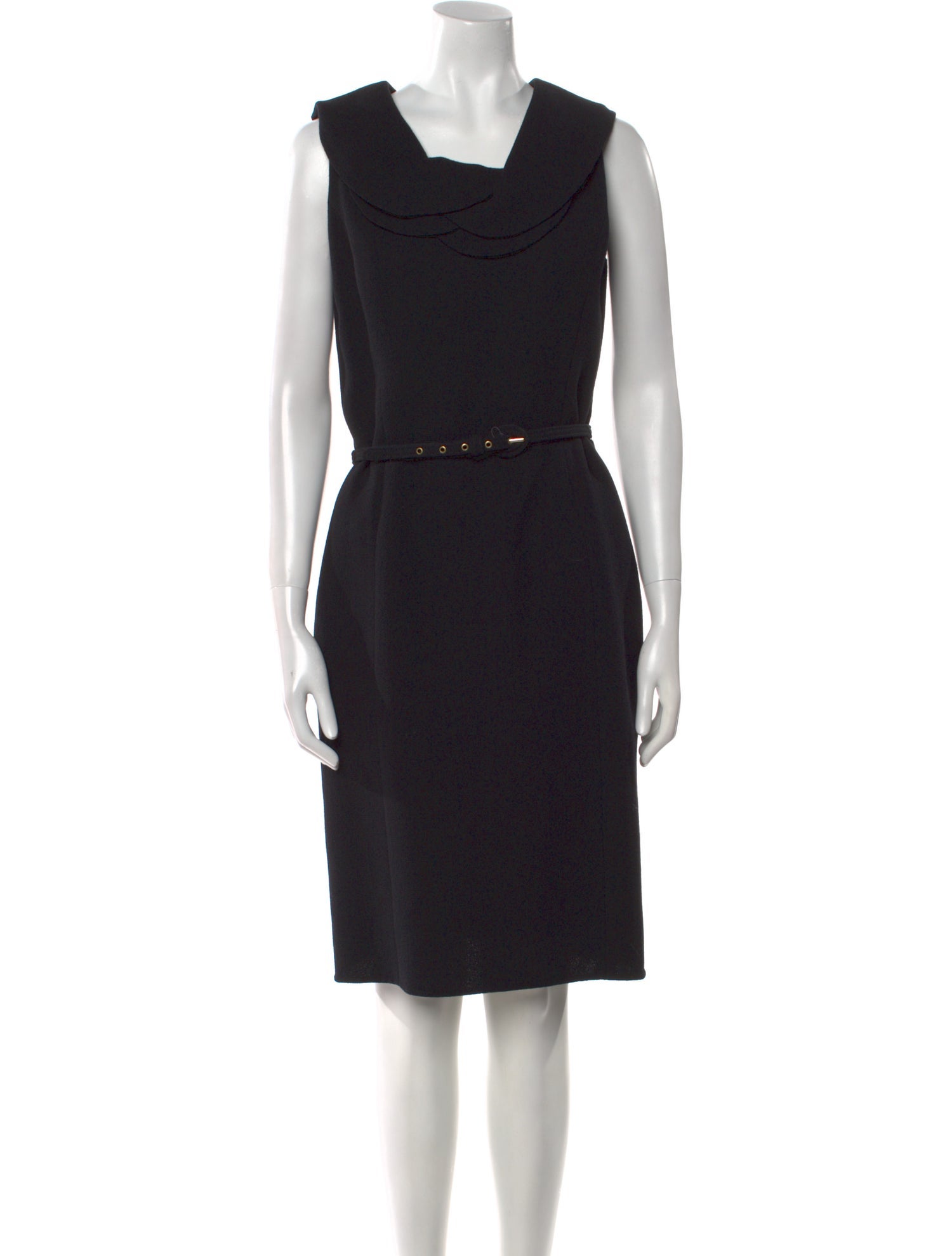 Oscar de la Renta Wool Knee-Length Dress