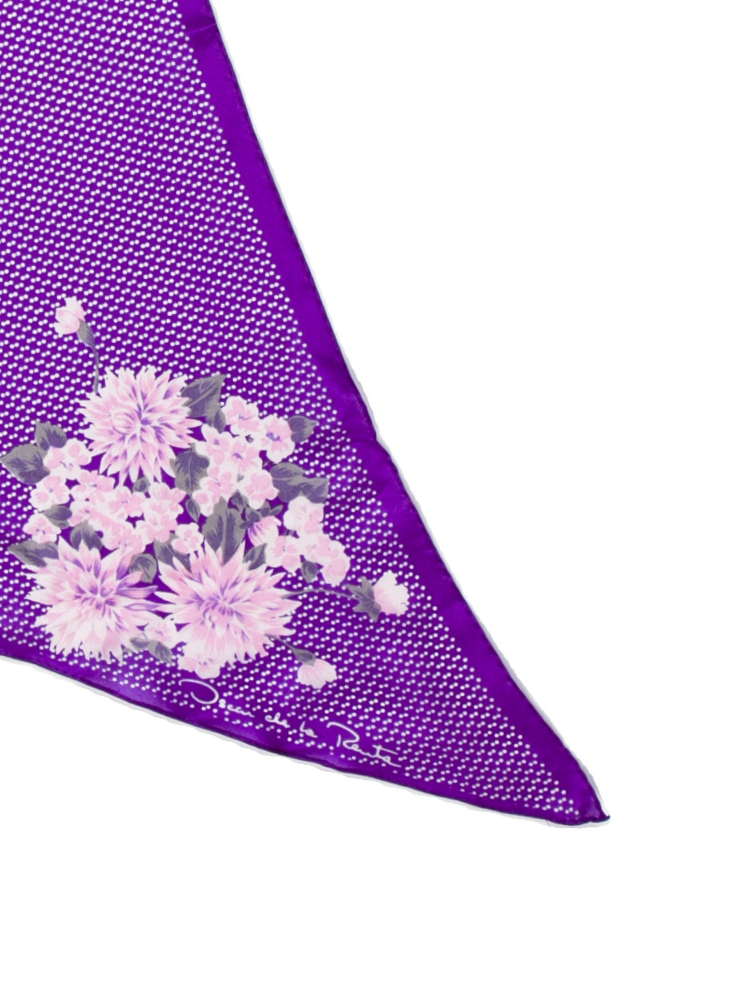 Oscar de la Renta Silk Floral Print Scarf