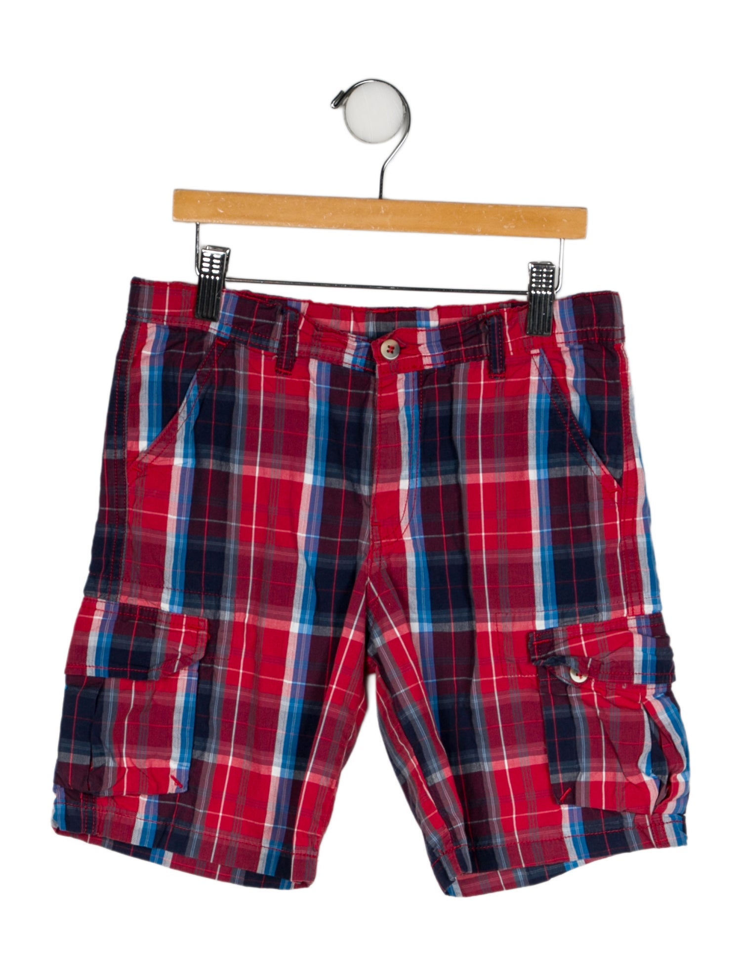 Oscar de la Renta Boys' Plaid Printed Shorts