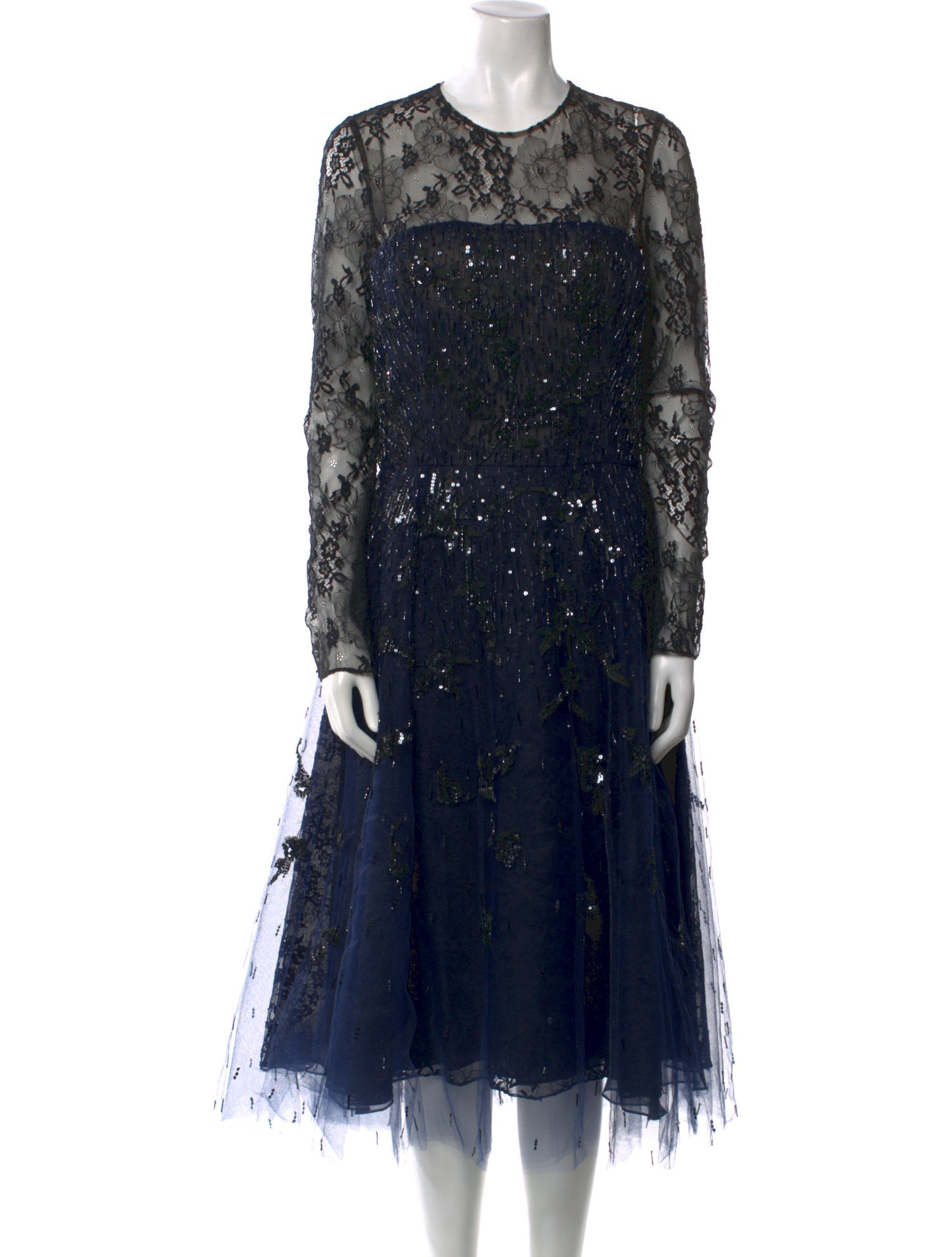 Oscar de la Renta Nylon Midi Length Dress