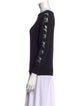 Oscar de la Renta Virgin Wool Bateau Neckline Sweater
