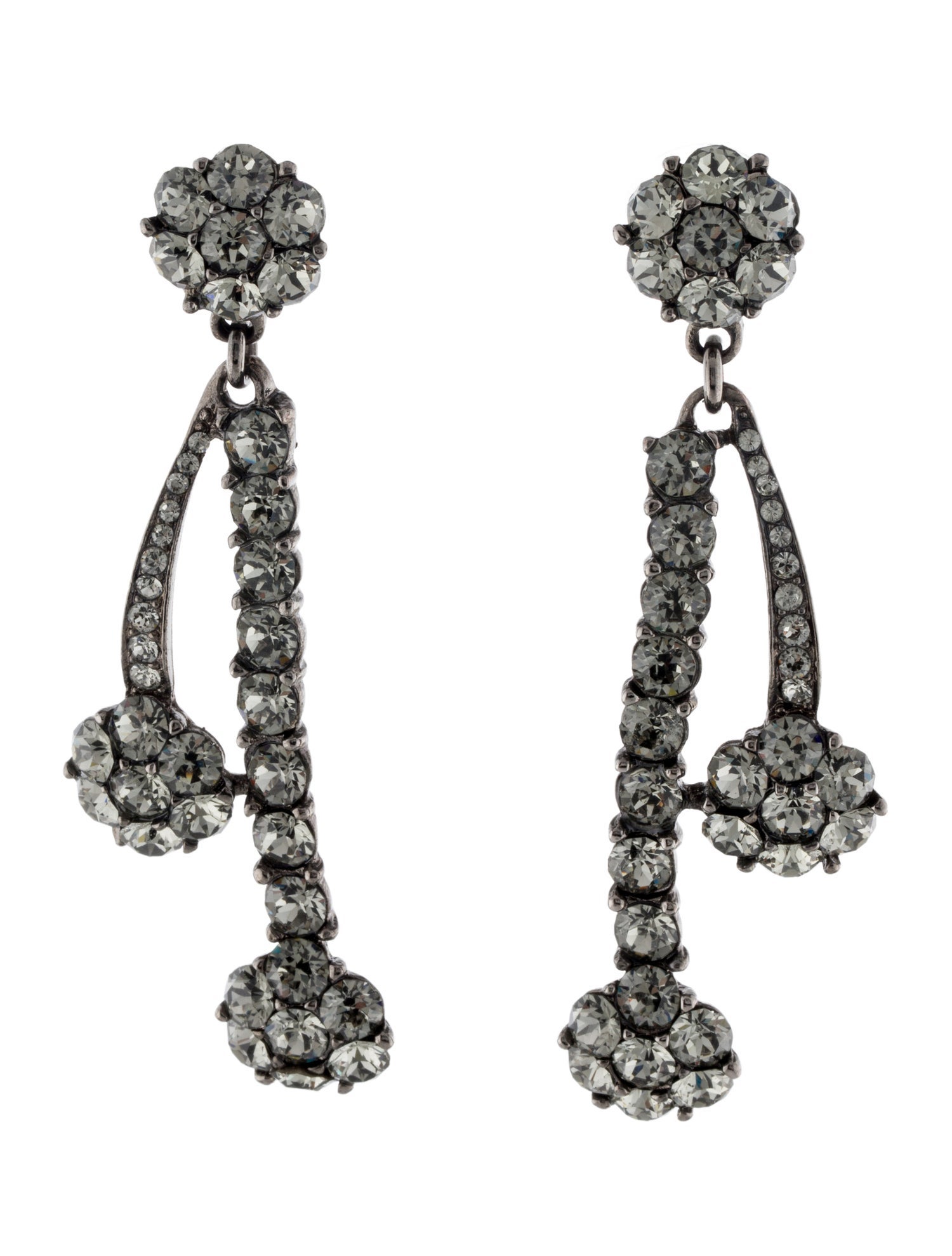 Oscar de la Renta Crystal Drop Earrings