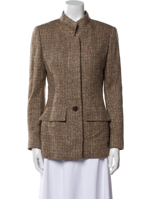 Oscar de la Renta Tweed Pattern Blazer