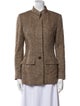 Oscar de la Renta Tweed Pattern Blazer