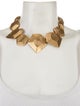 Oscar de la Renta Geometric Textured Choker Necklace