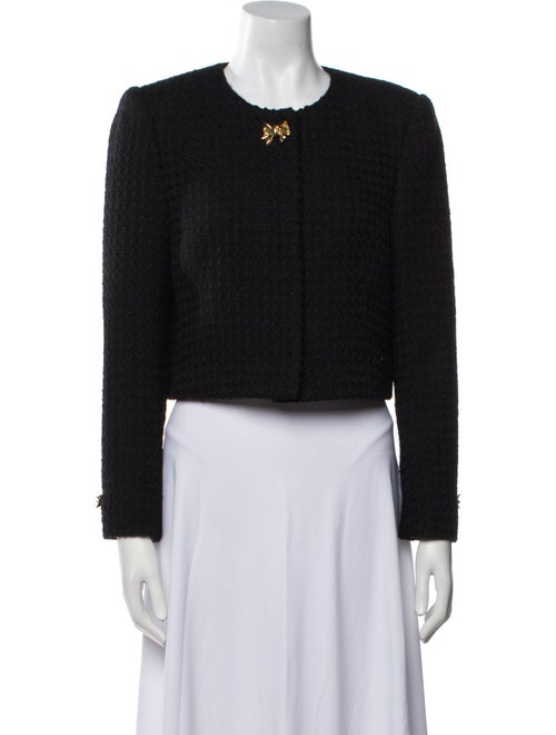 Oscar de la Renta Virgin Wool Tweed Pattern Evening Jacket