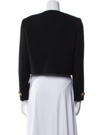 Oscar de la Renta Virgin Wool Tweed Pattern Evening Jacket