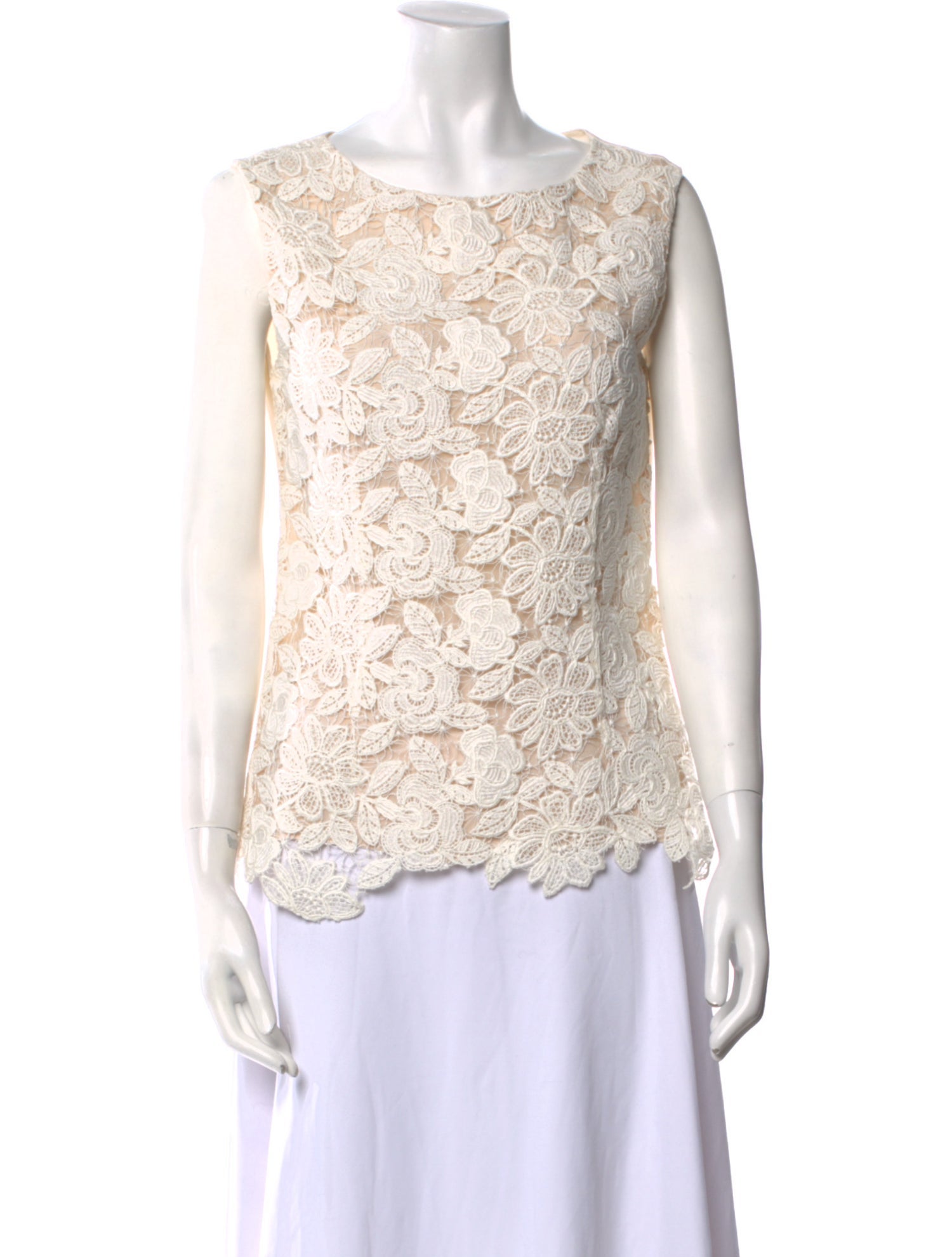 Oscar de la Renta 2015 Lace Pattern Blouse