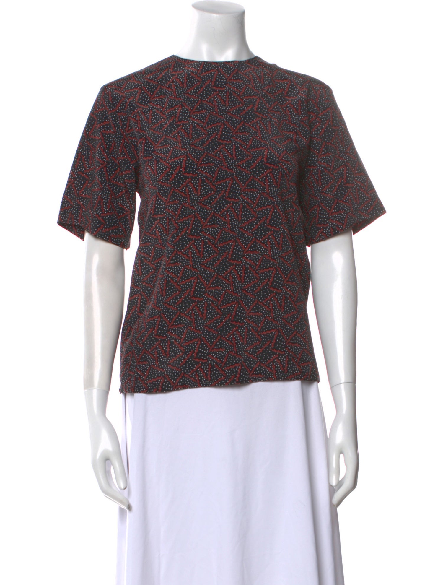 Oscar de la Renta Crew Neck Short Sleeve Top