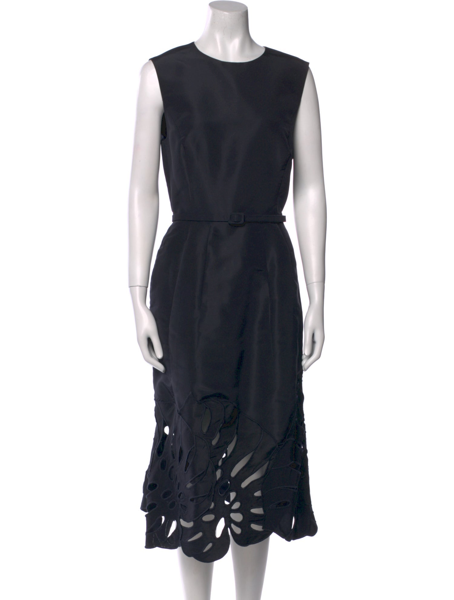 Oscar de la Renta Silk Midi Length Dress