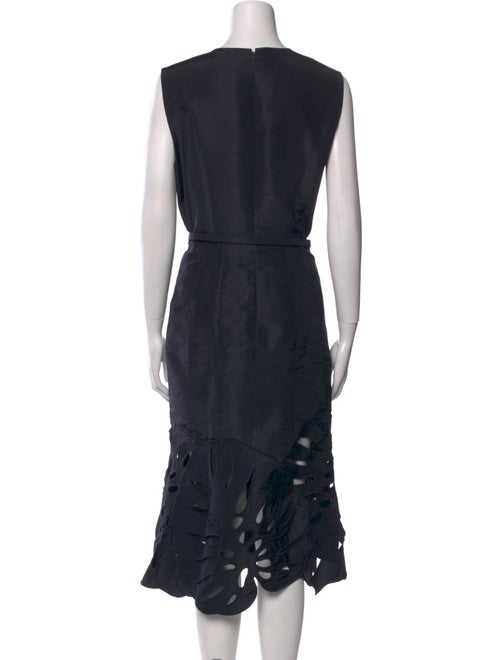 Oscar de la Renta Silk Midi Length Dress