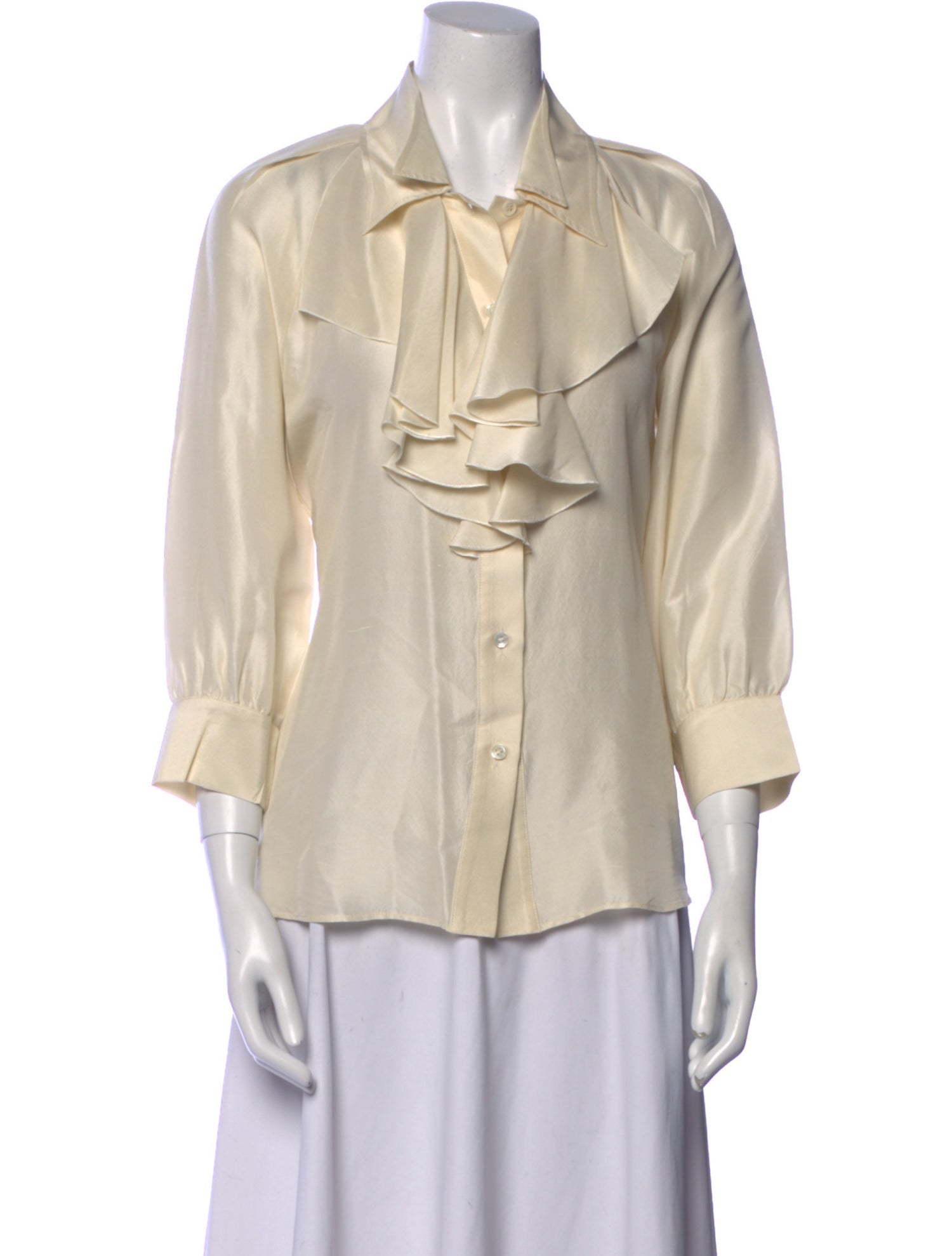 Oscar de la Renta 2009 Silk Button-Up Top