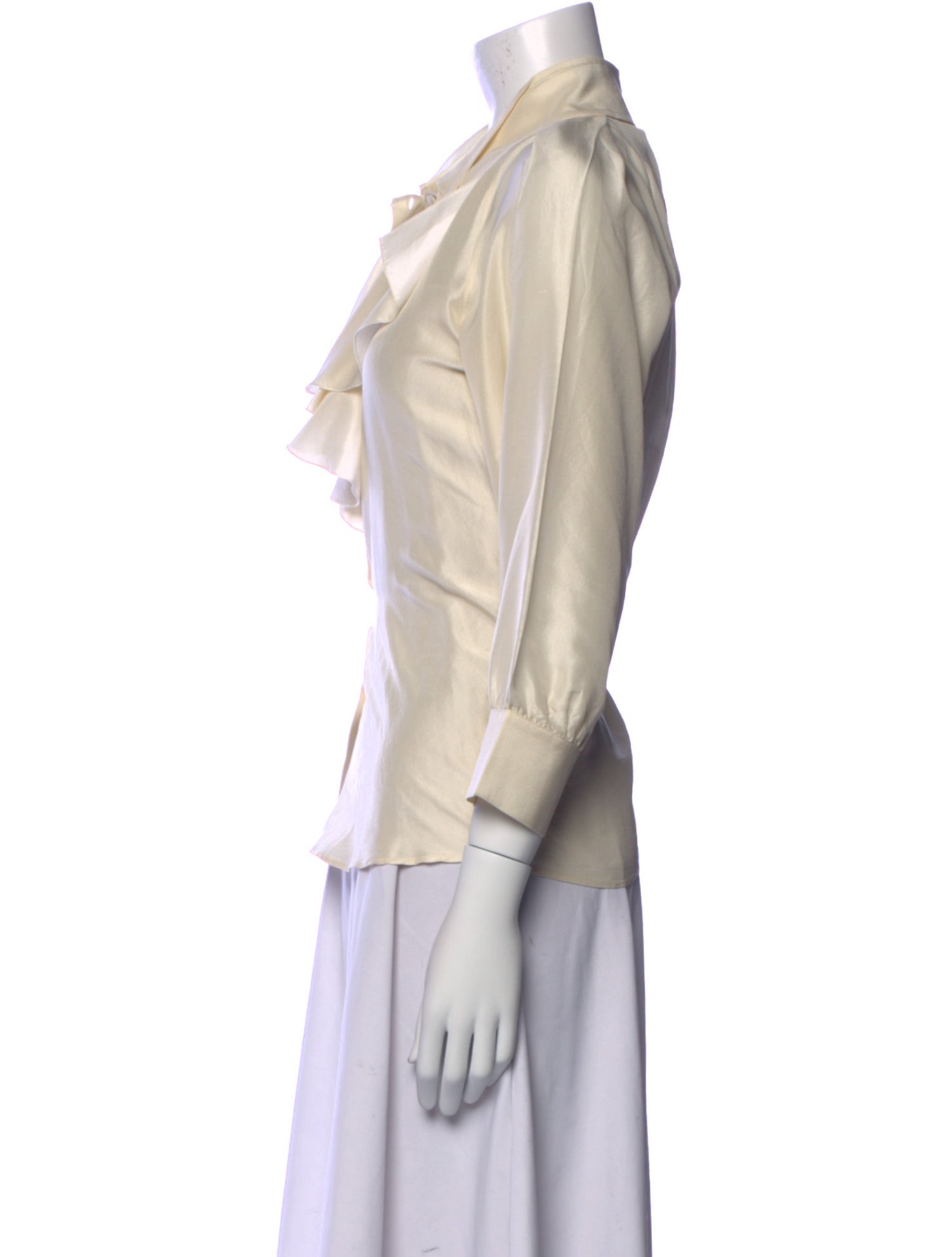 Oscar de la Renta 2009 Silk Button-Up Top