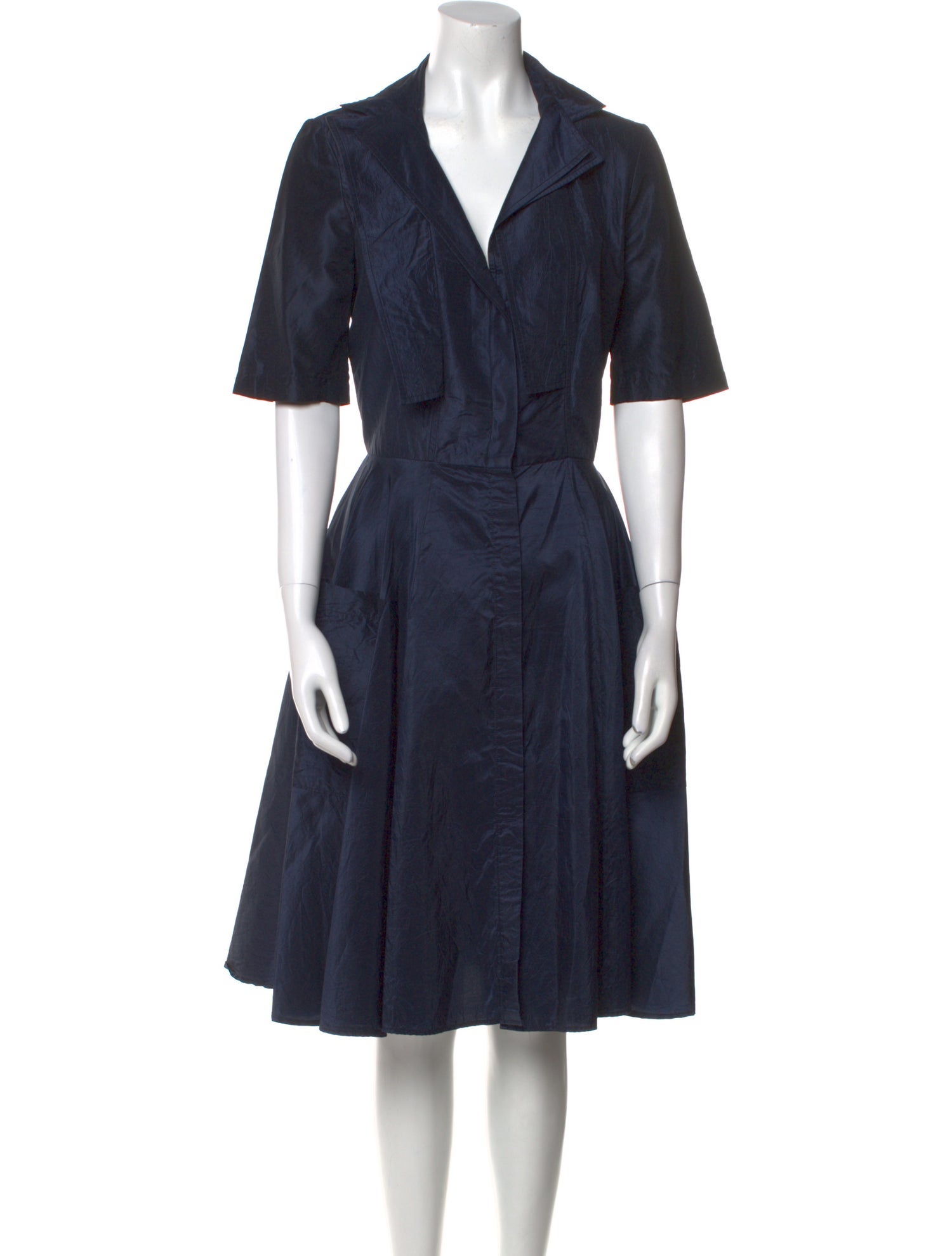 Oscar de la Renta Silk Midi Length Dress