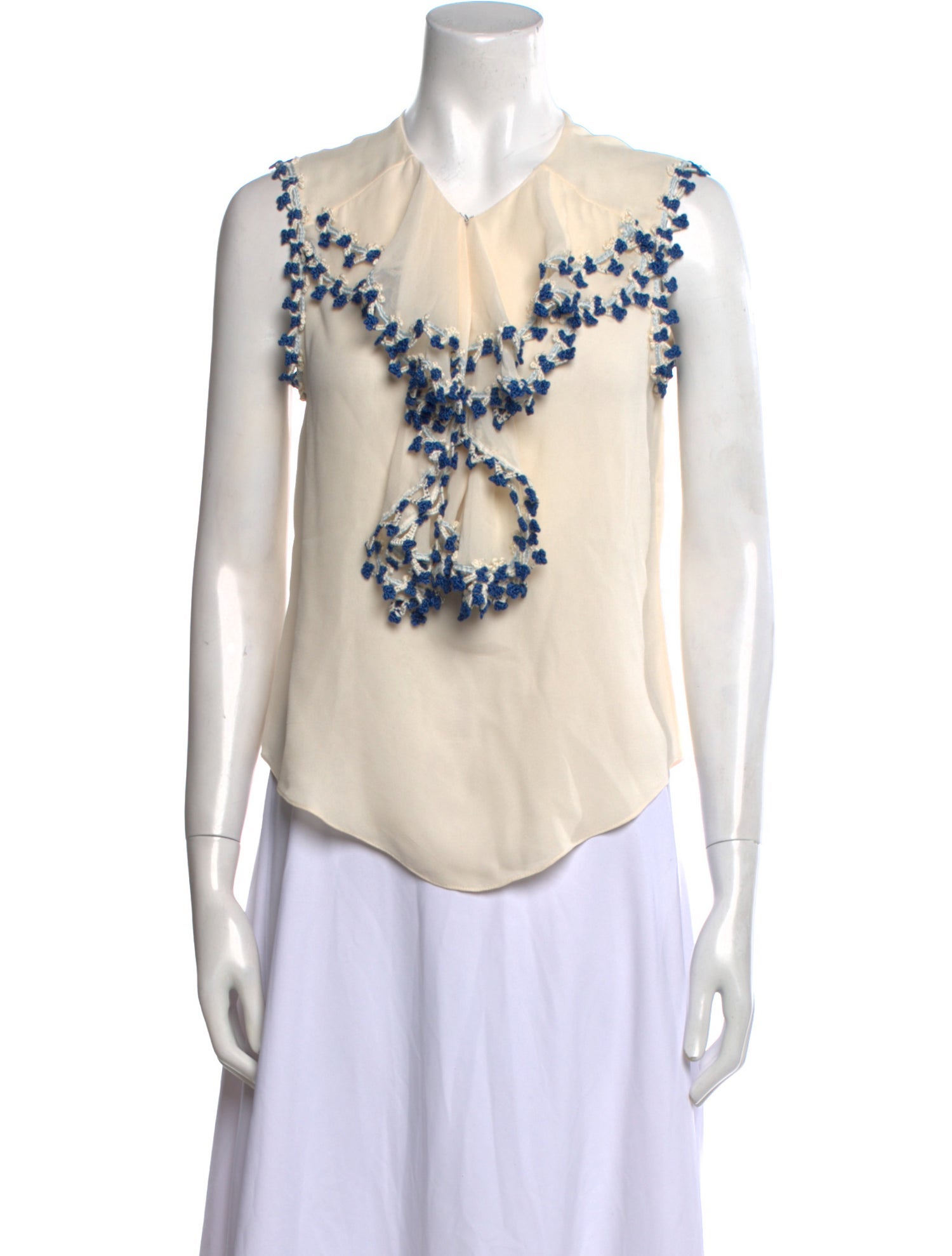 Oscar de la Renta Silk Printed Blouse