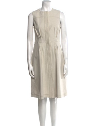 Oscar de la Renta Crew Neck Knee-Length Dress