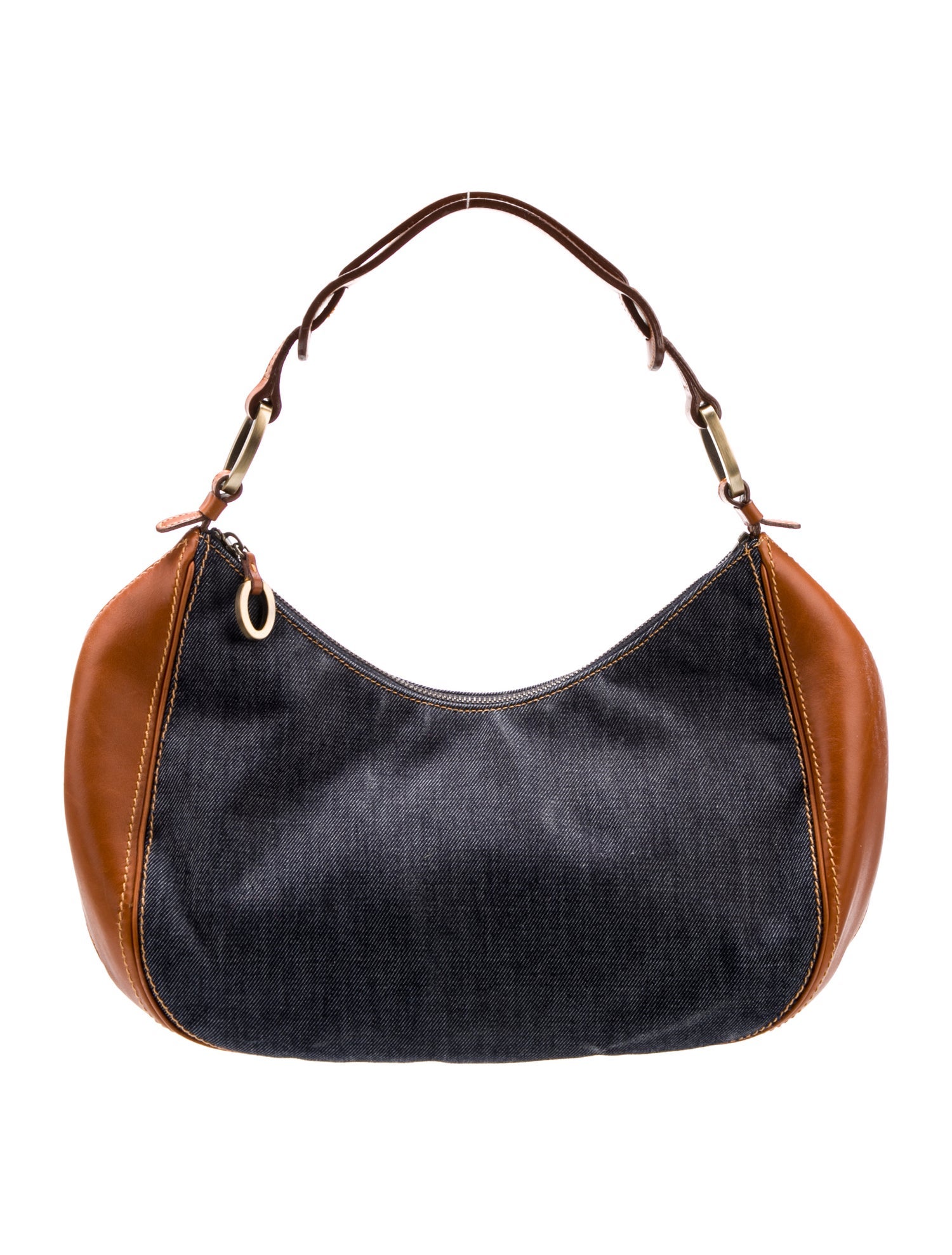 Oscar de la Renta Denim Shoulder Bag