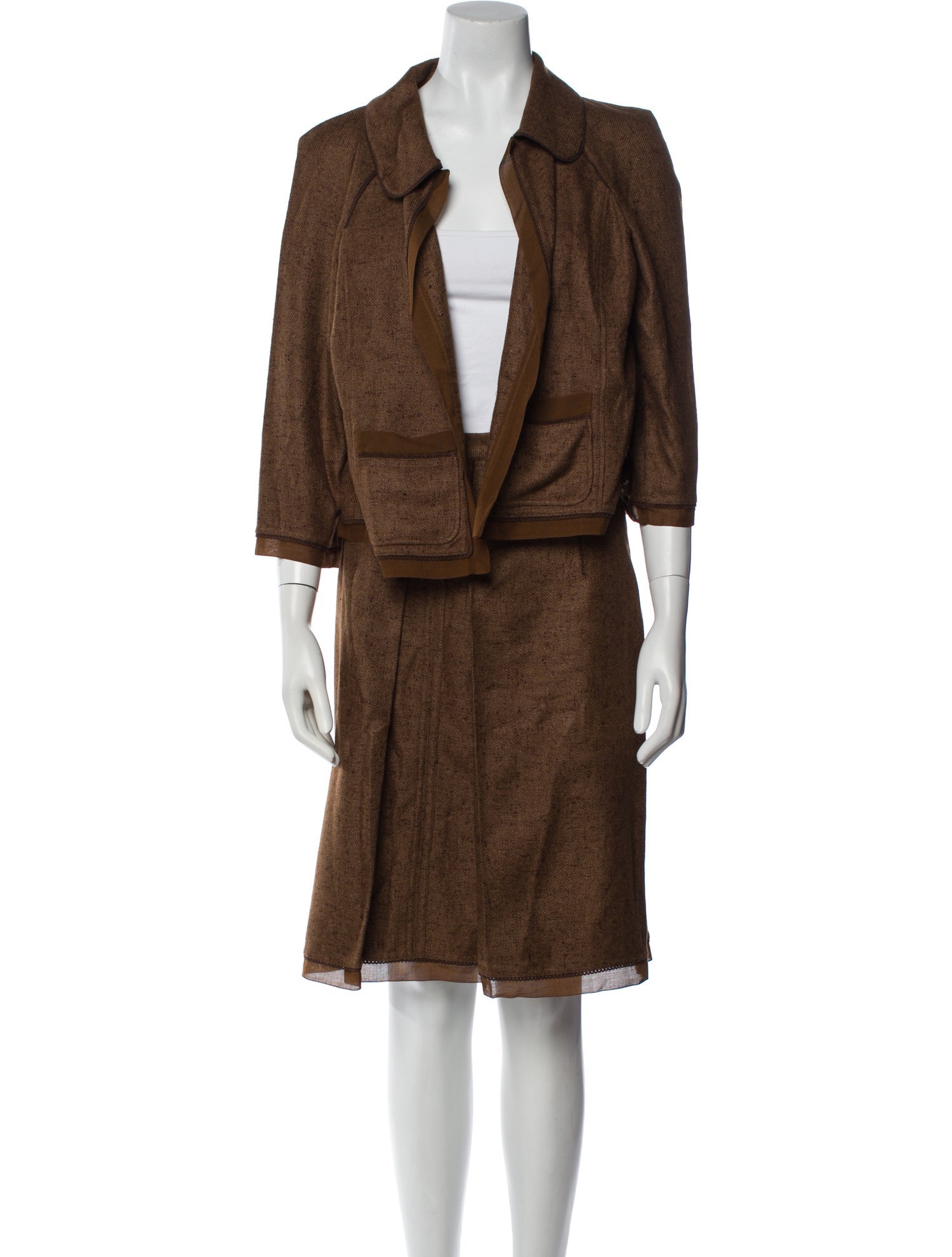 Oscar de la Renta 2006 Silk Skirt Suit