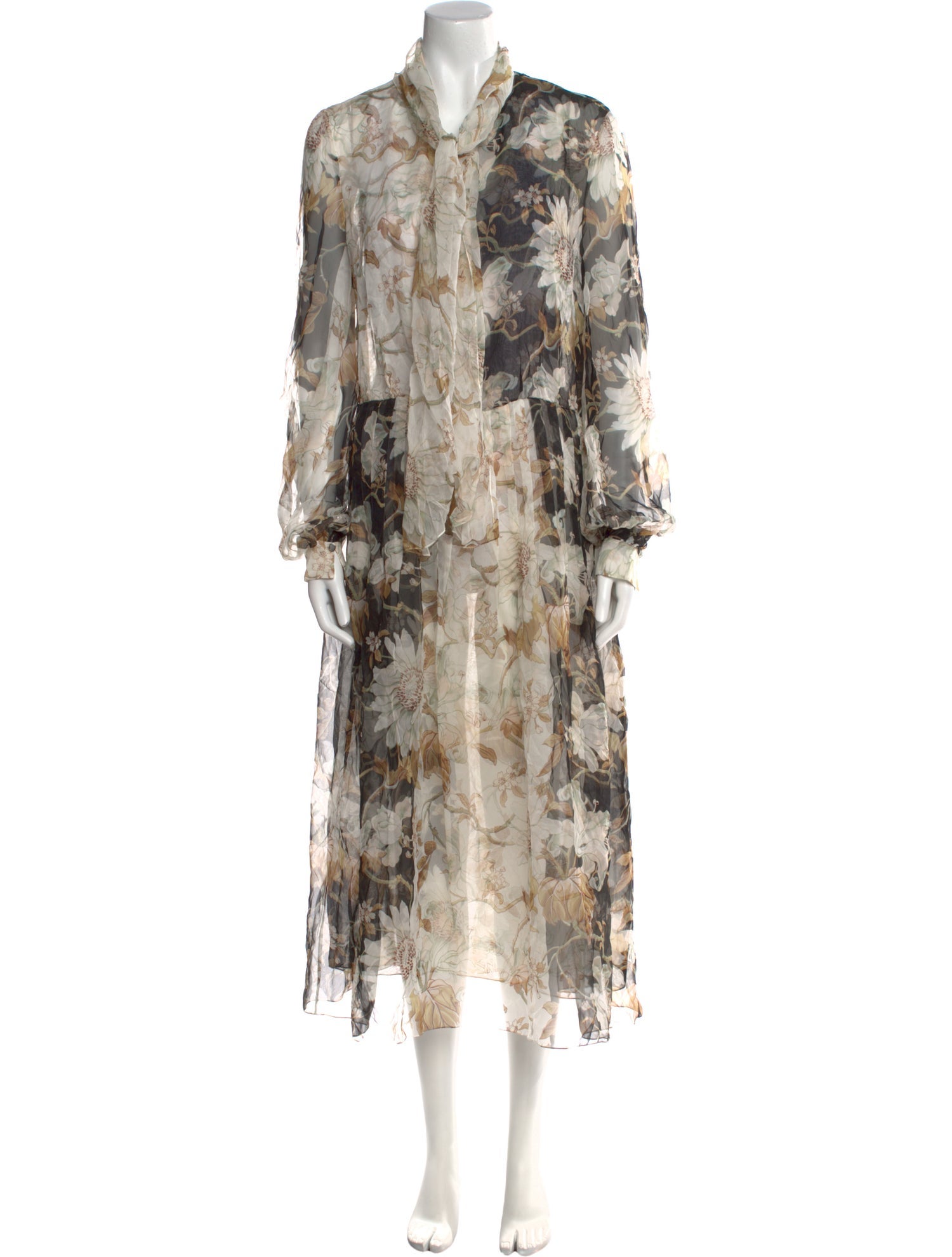 Oscar de la Renta Silk Midi Length Dress w/ Tags