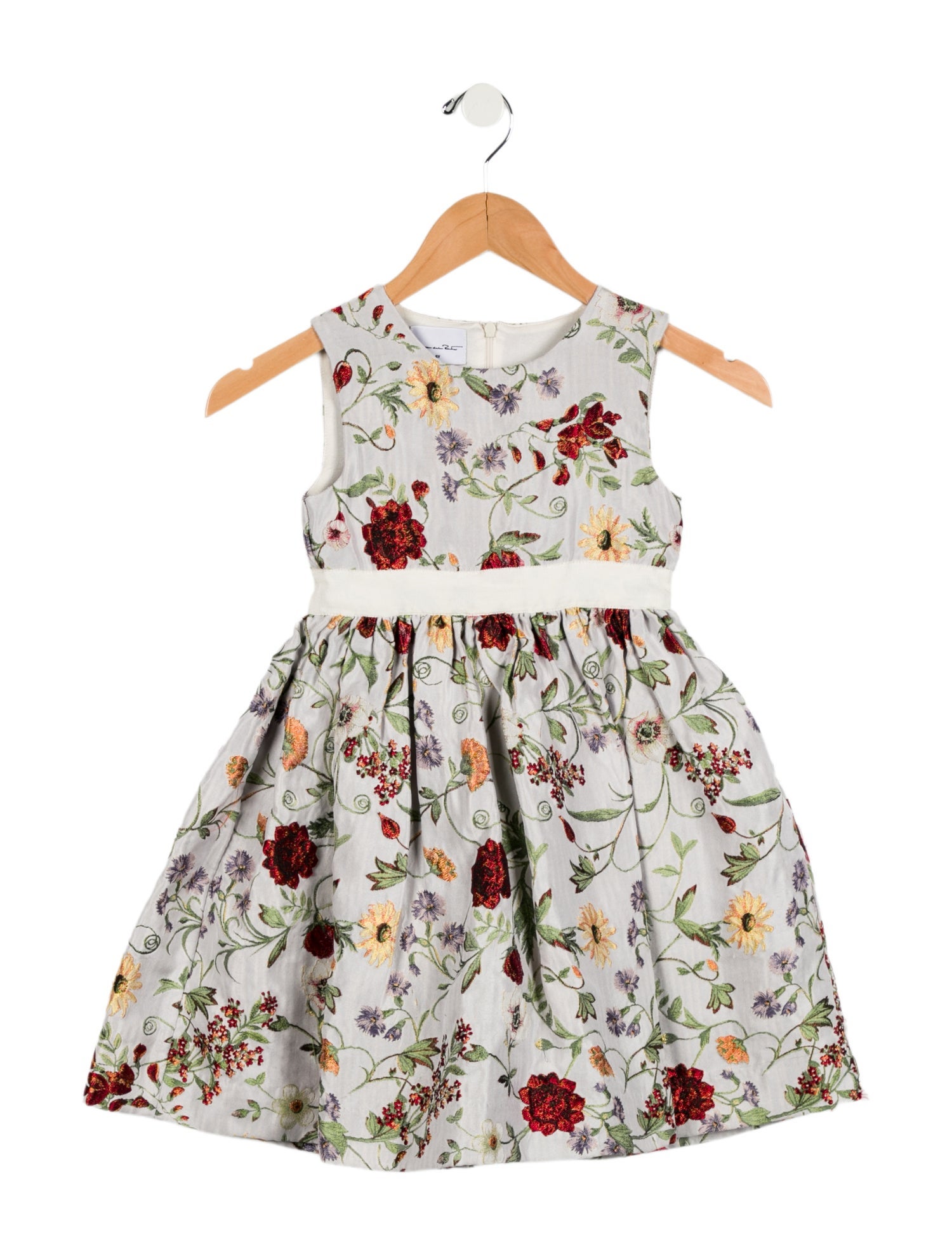 Oscar de la Renta Toddler Girls' Floral Sleeveless Dress