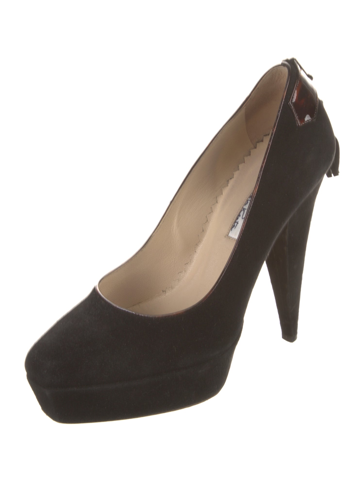 Oscar de la Renta Suede Tassel Accents Pumps