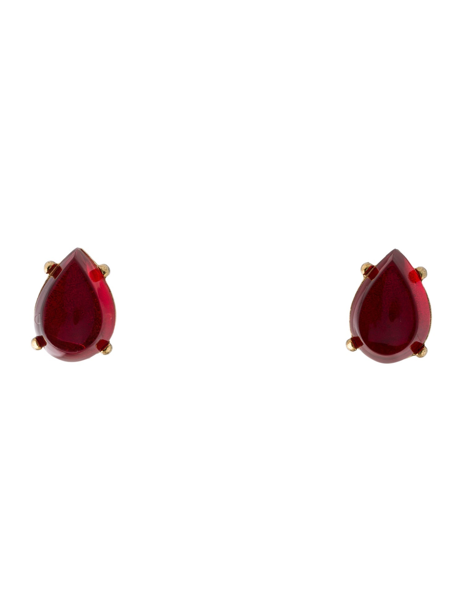 Oscar de la Renta Vintage Resin Clip-On Earrings