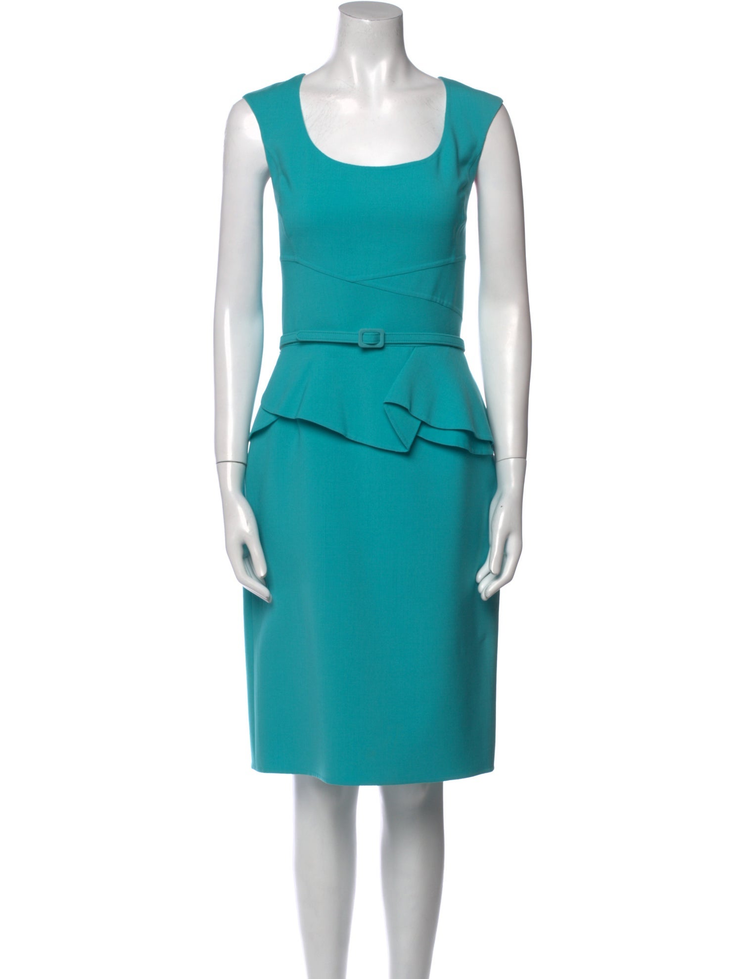Oscar de la Renta Wool Knee-Length Dress