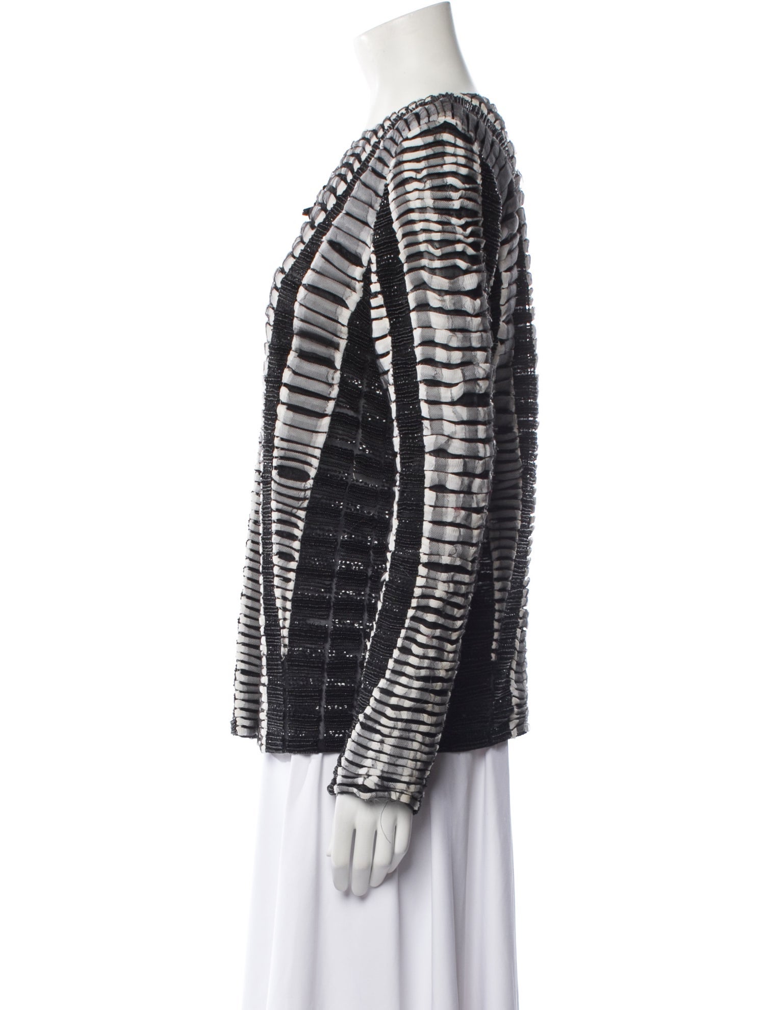 Oscar de la Renta Silk Striped Evening Jacket