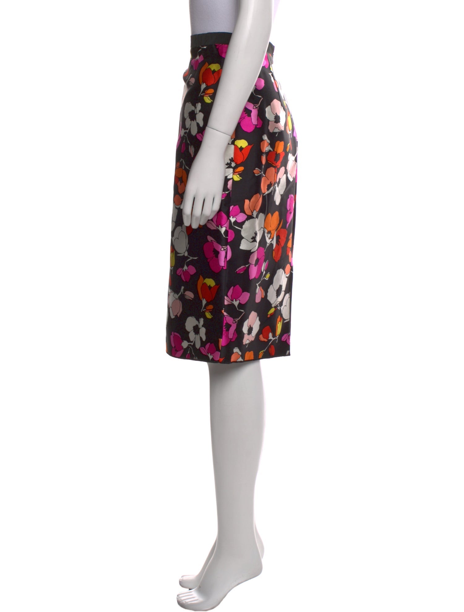 Oscar de la Renta Silk Knee-Length Skirt