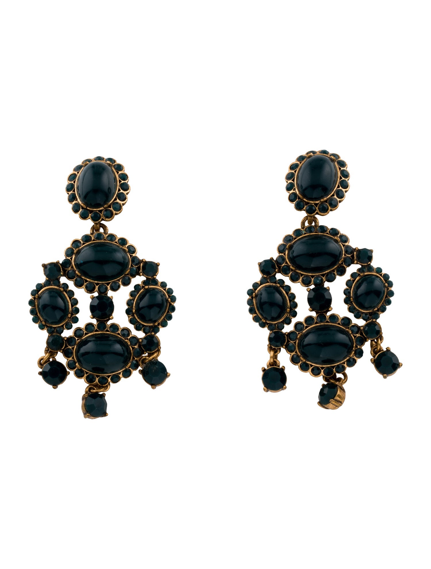 Oscar de la Renta Resin Clip-On Drop Earrings