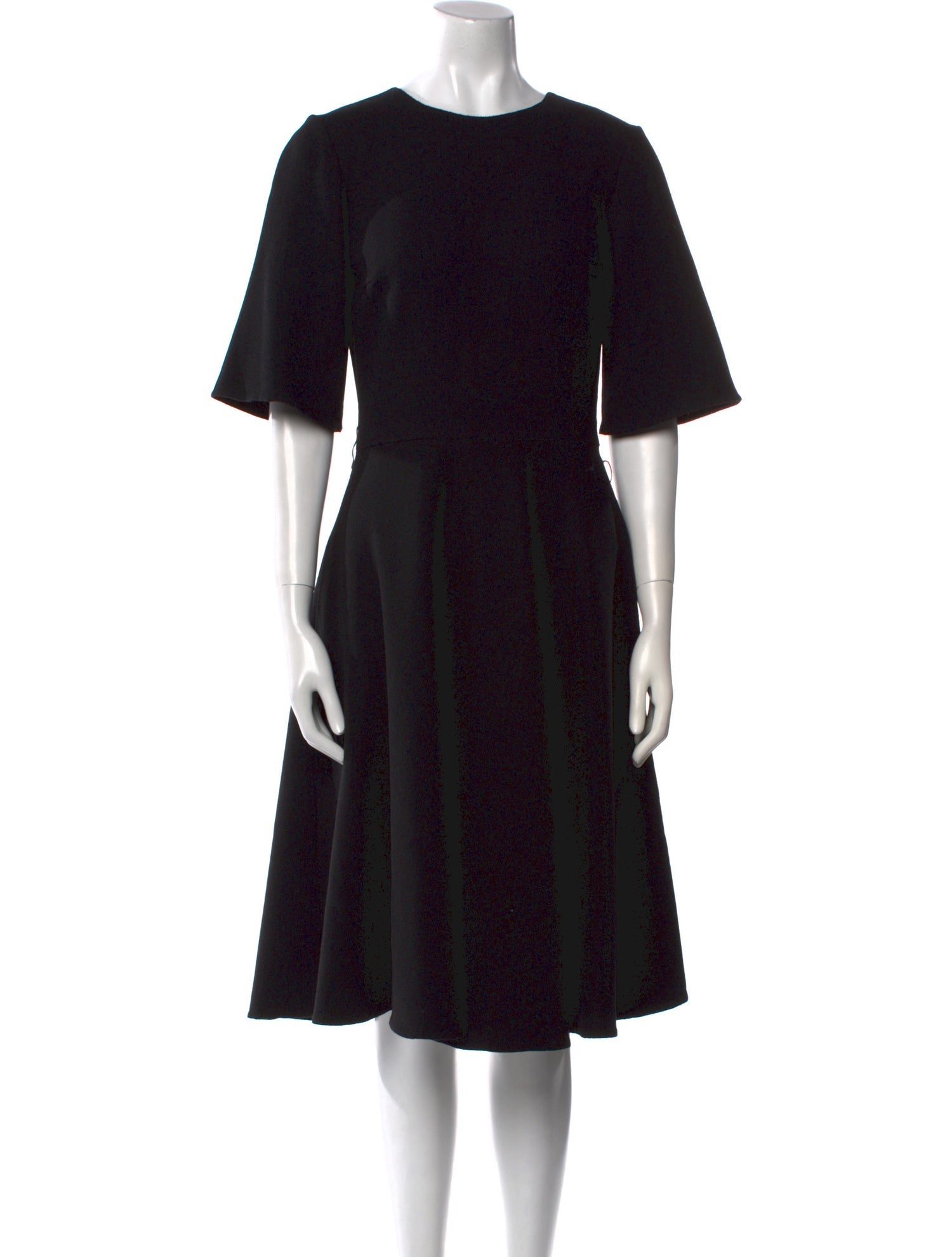 Oscar de la Renta Virgin Wool Midi Length Dress