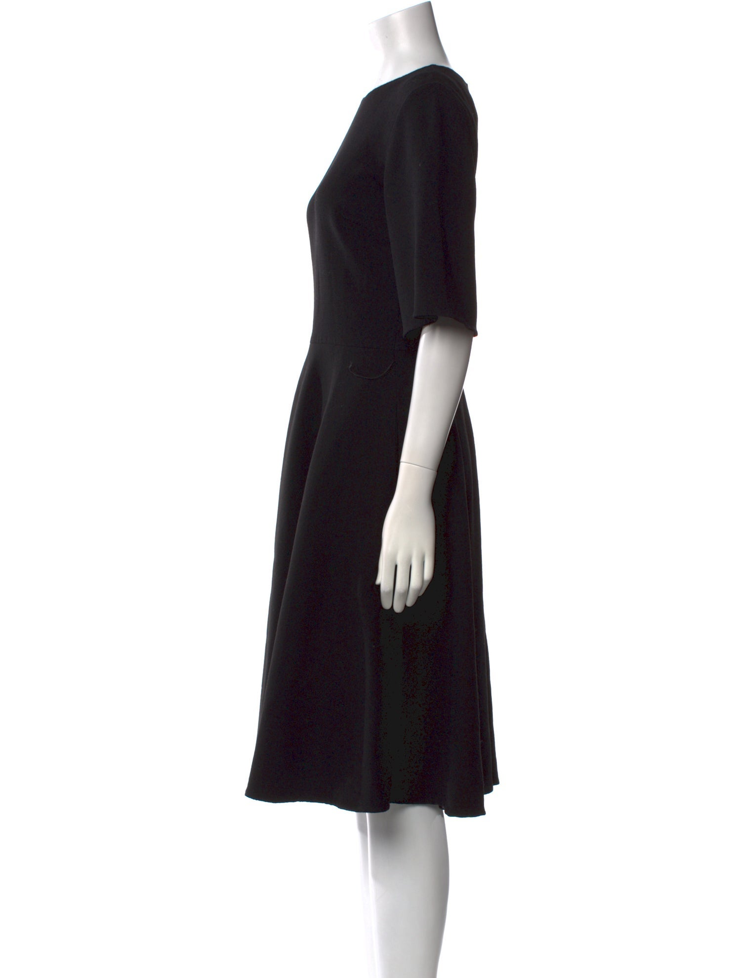 Oscar de la Renta Virgin Wool Midi Length Dress