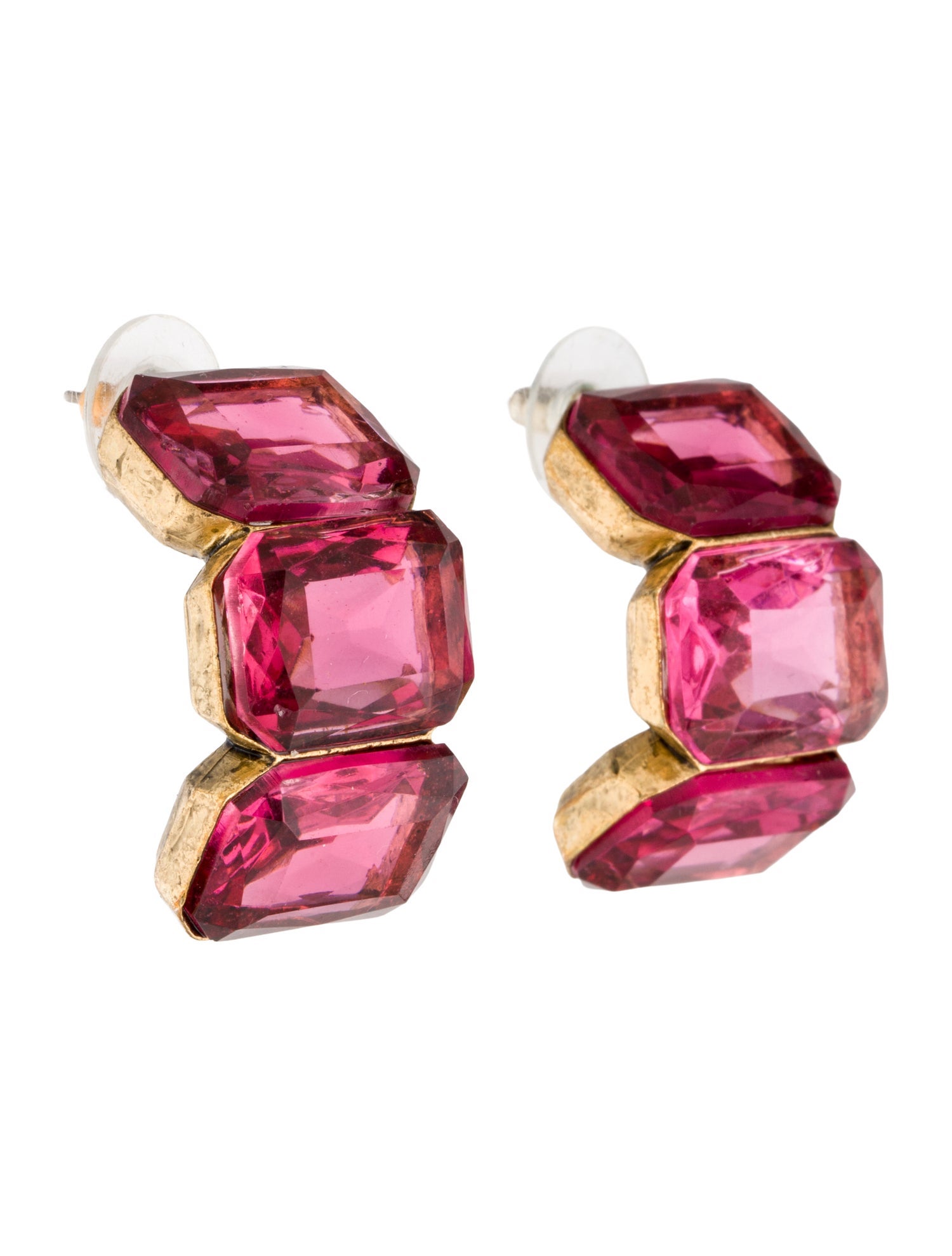Oscar de la Renta Crystal Drop Earrings