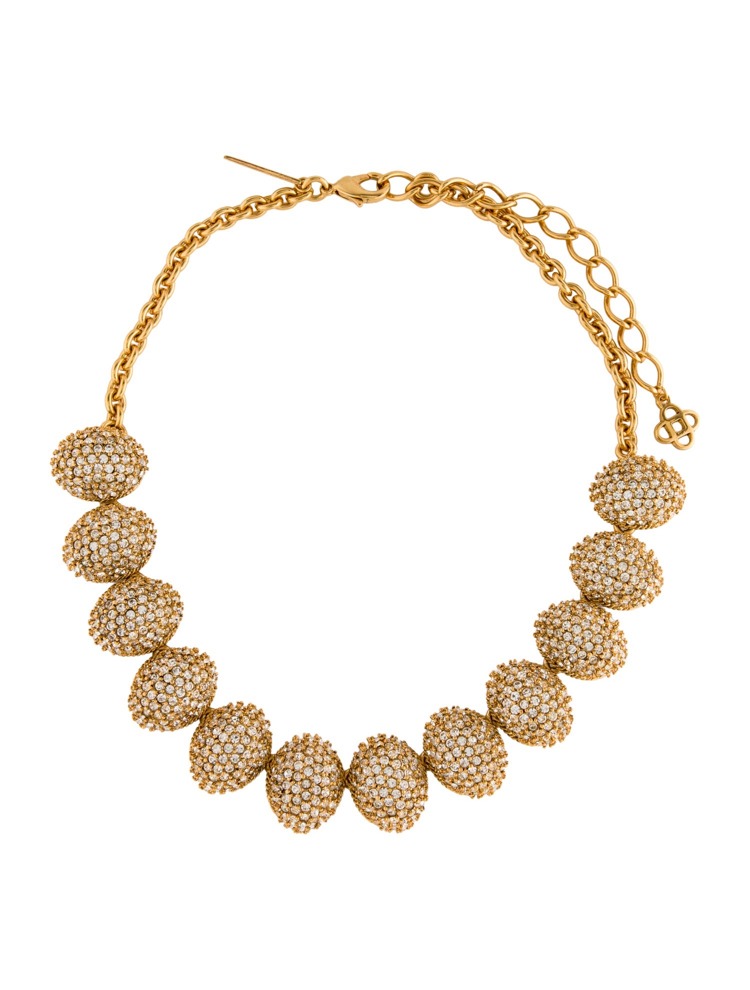 Oscar de la Renta Crystal Scallop Choker Necklace