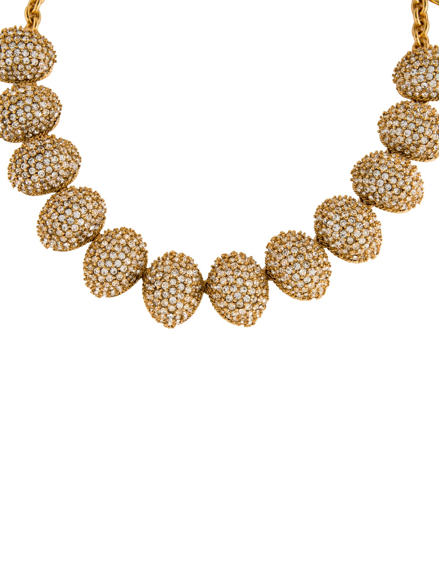 Oscar de la Renta Crystal Scallop Choker Necklace