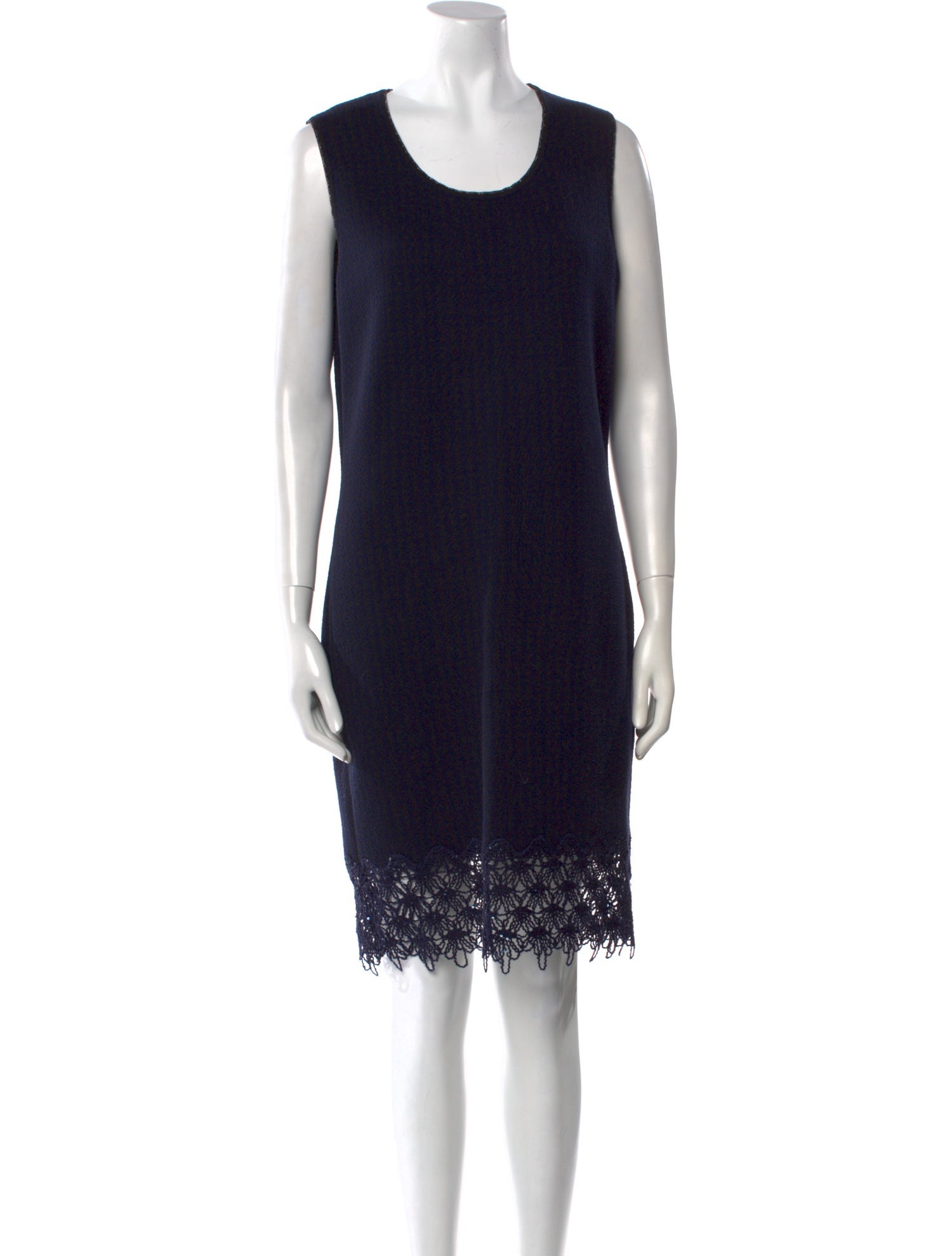 Oscar de la Renta Scoop Neck Knee-Length Dress