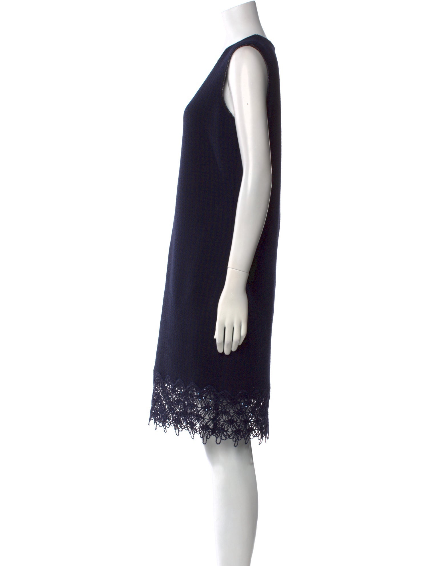 Oscar de la Renta Scoop Neck Knee-Length Dress
