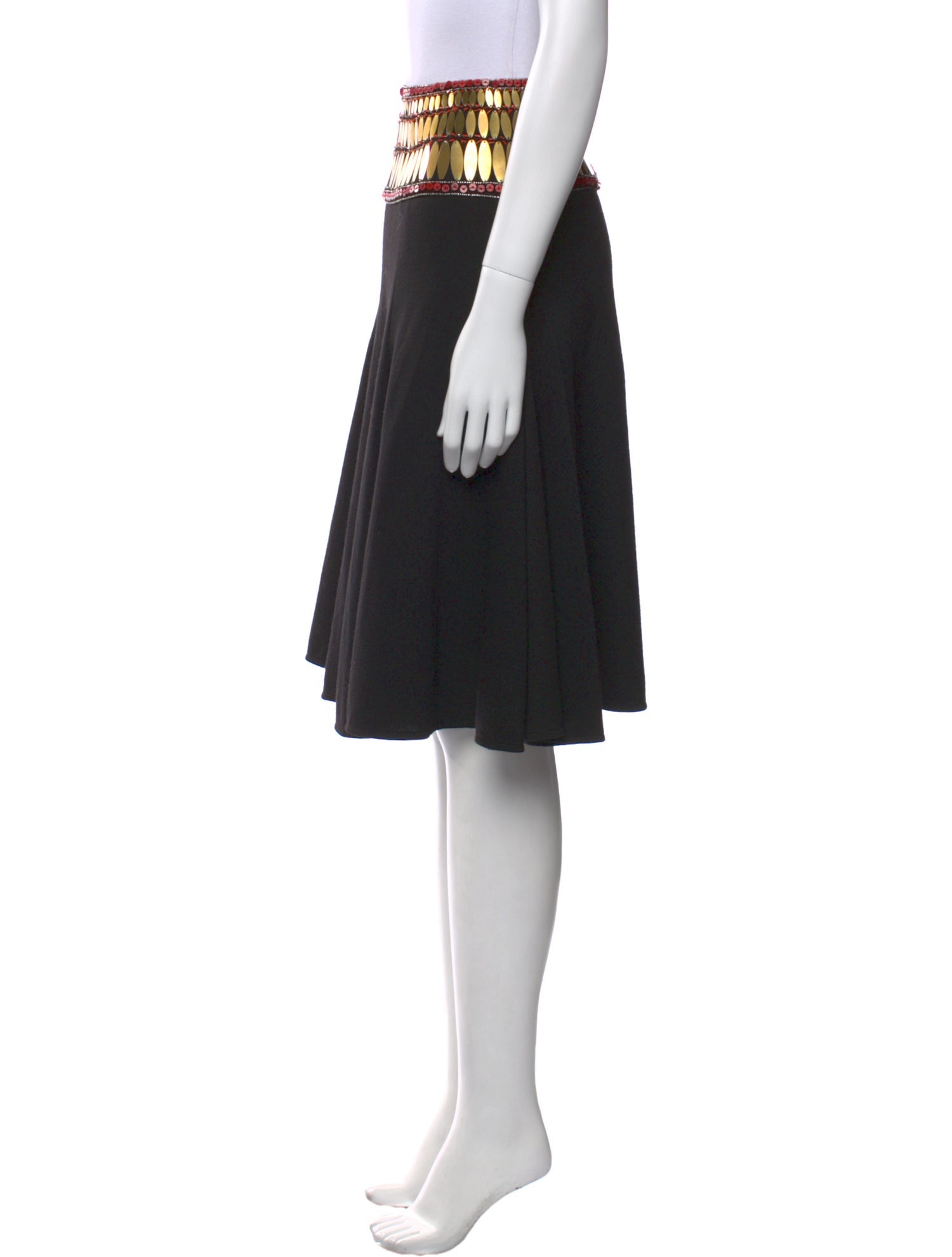 Oscar de la Renta Wool Knee-Length Skirt