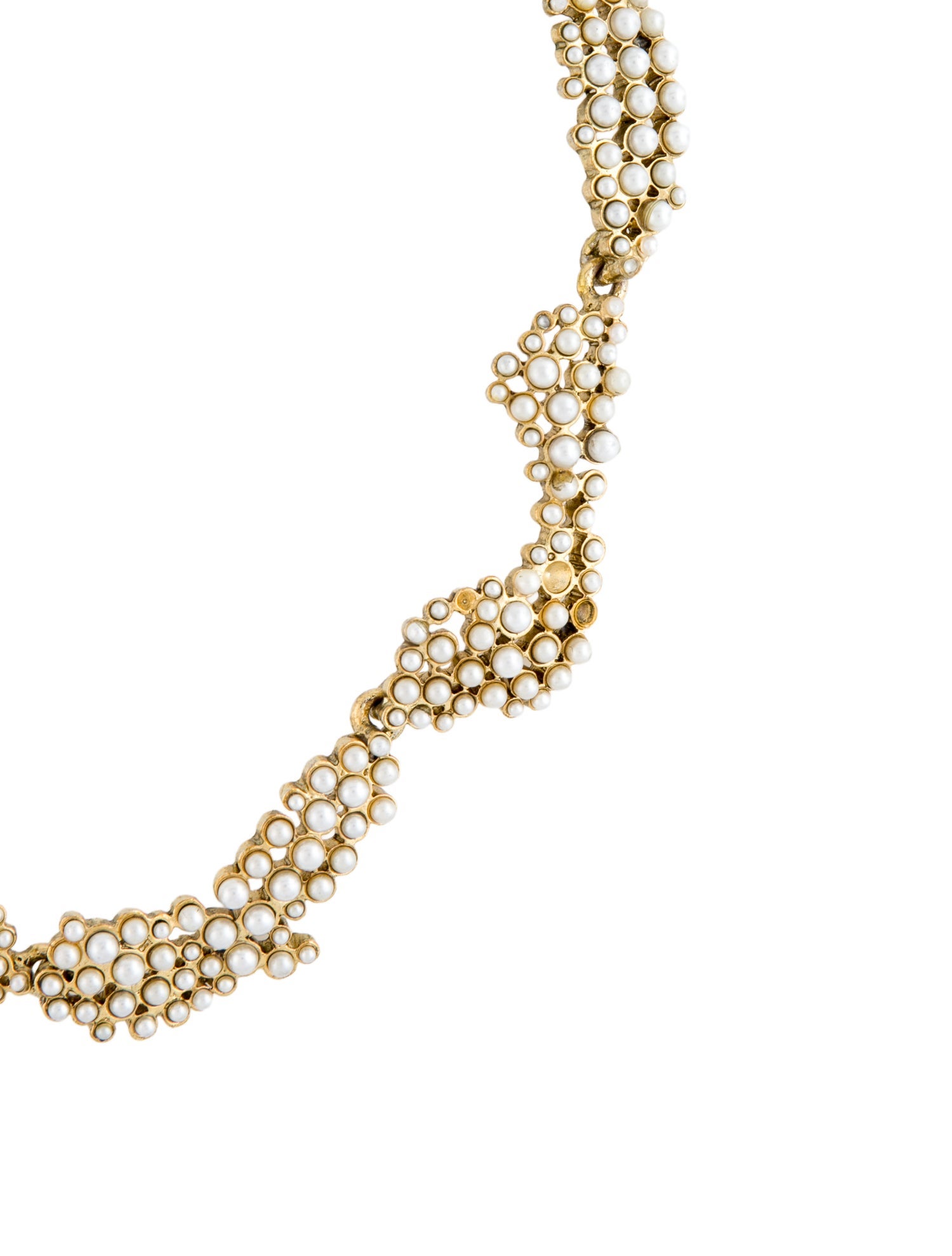 Oscar de la Renta Faux Pearl Choker Necklace