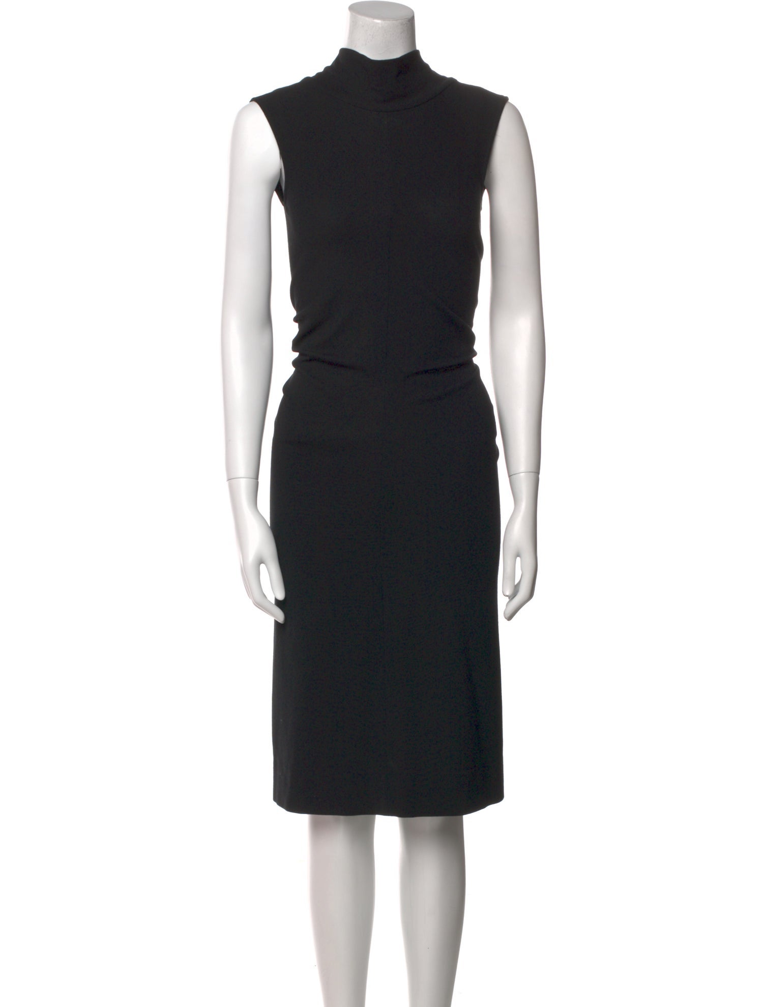 Oscar de la Renta Mock Neck Knee-Length Dress