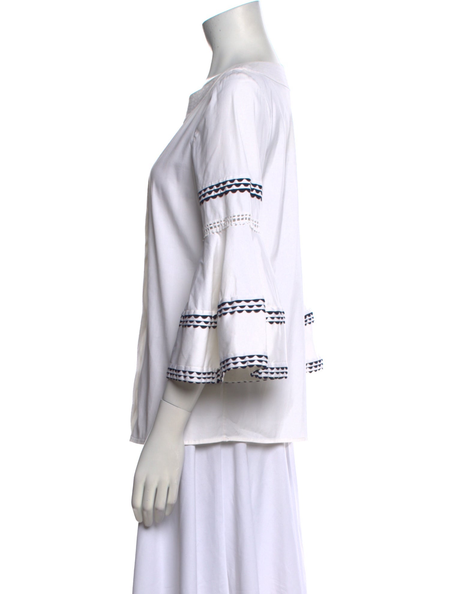 Oscar de la Renta Off-The-Shoulder Three-Quarter Sleeve Tunic