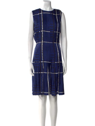Oscar de la Renta Silk Knee-Length Dress